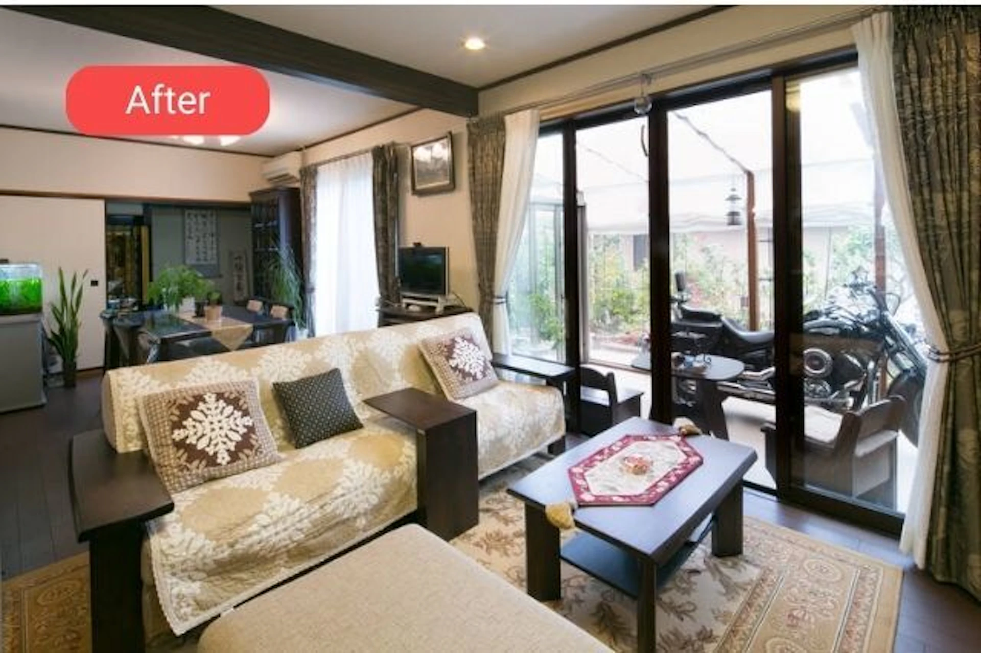 ツーバイフォーバイク置くリフォーム事例