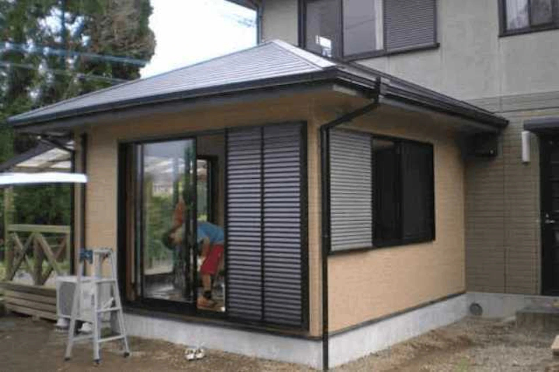 増築した部屋の外観