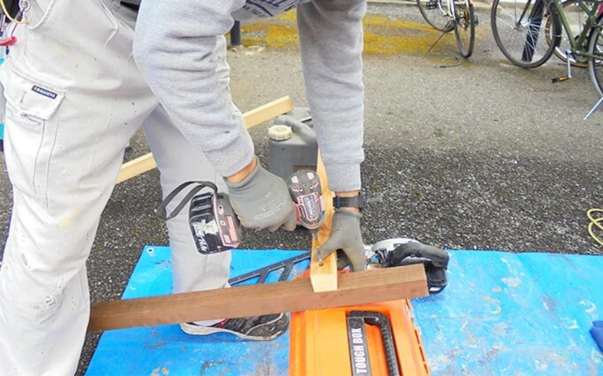 【3】養生のための仮設工事（手づくり！）