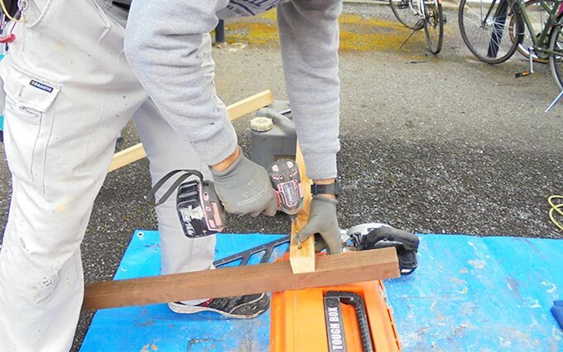 【3】養生のための仮設工事(手づくり!)