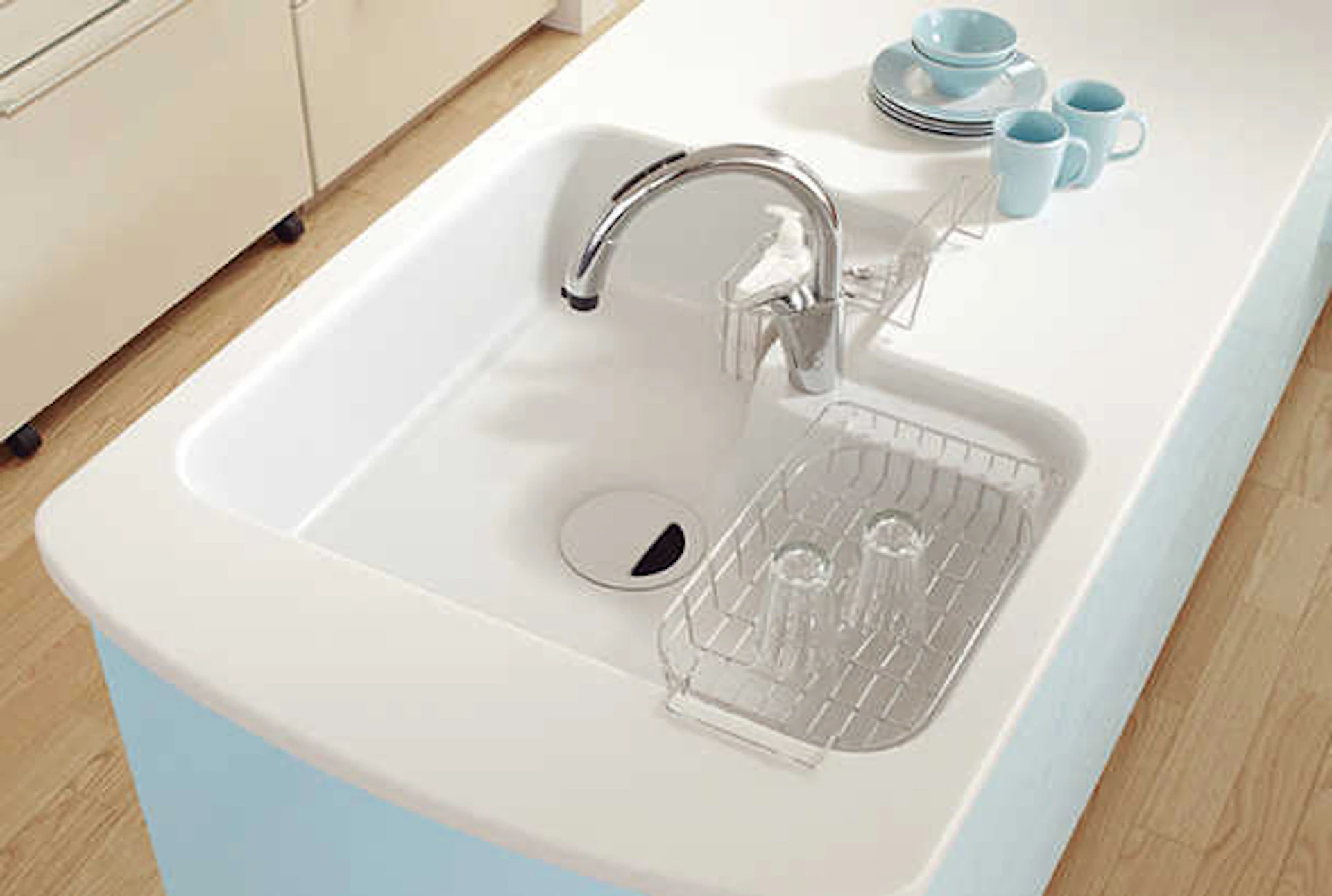 楽しく使えるV字型シンク