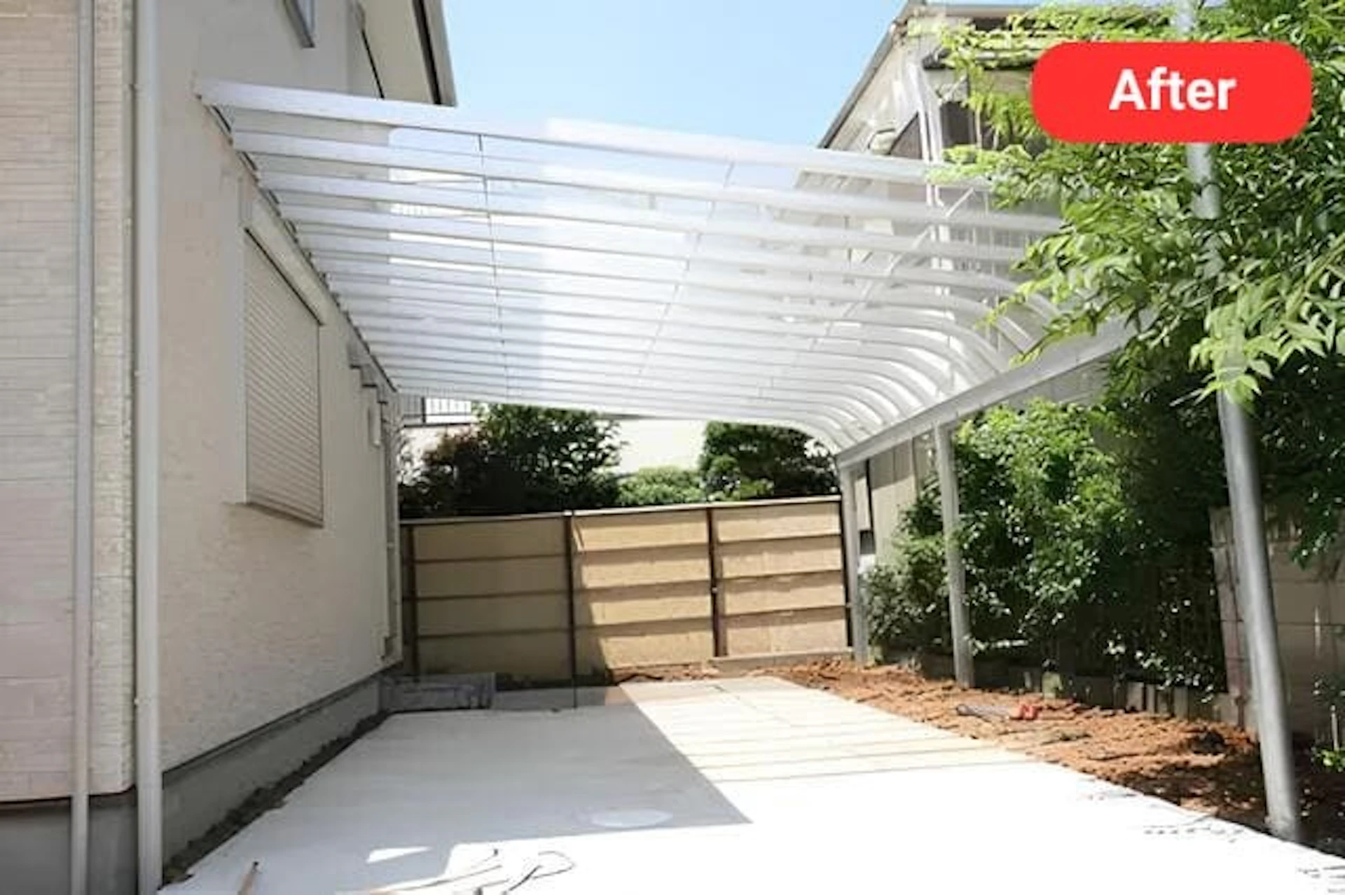 事例1 新築住宅にカーポートを設置