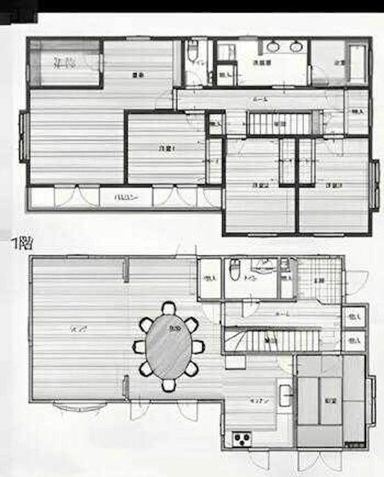 スケルトンリフォーム施工前の間取り図