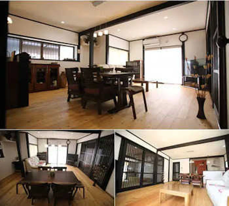 古民家風のリビング