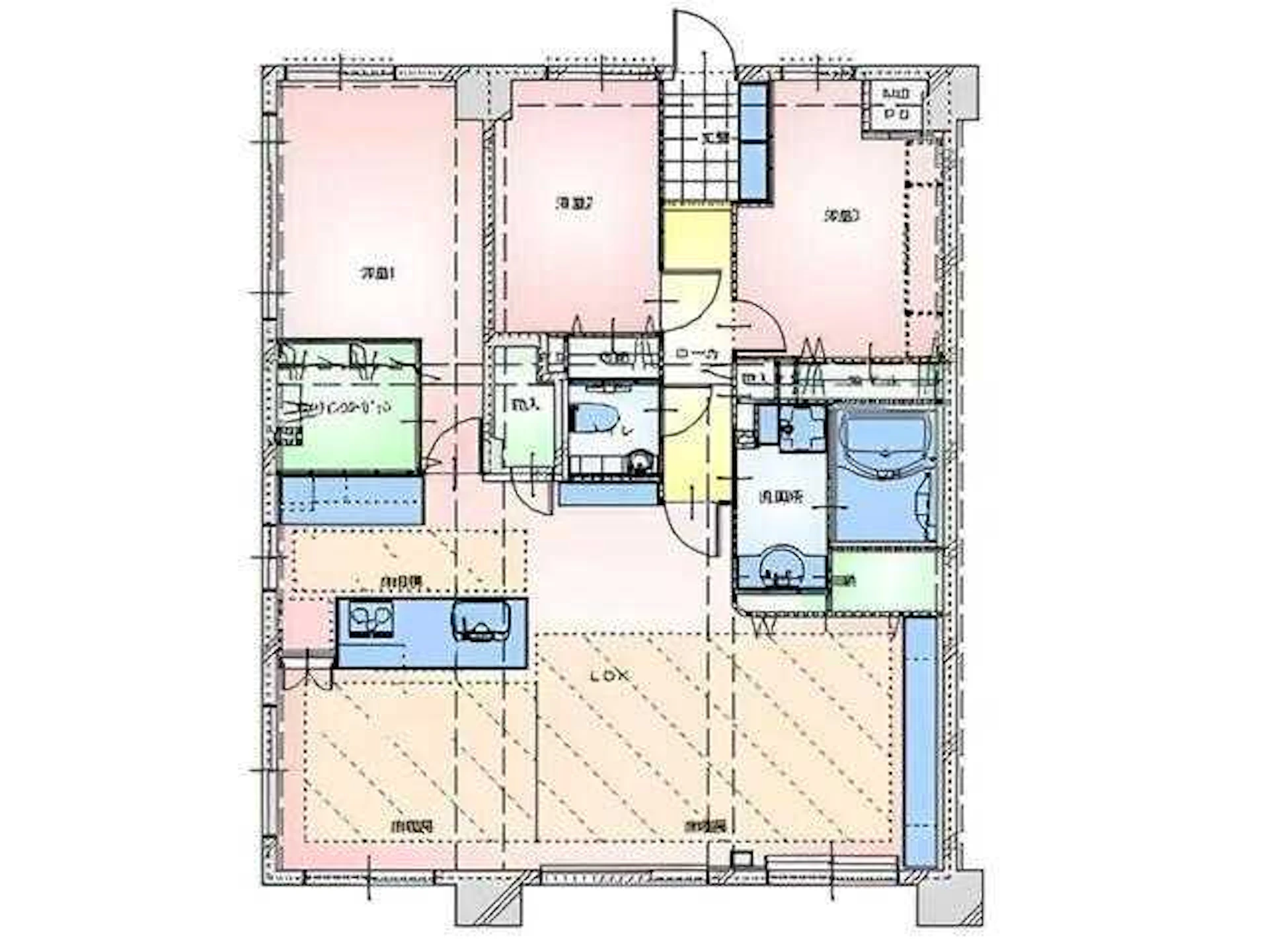 スケルトンリフォーム施工後の間取り図