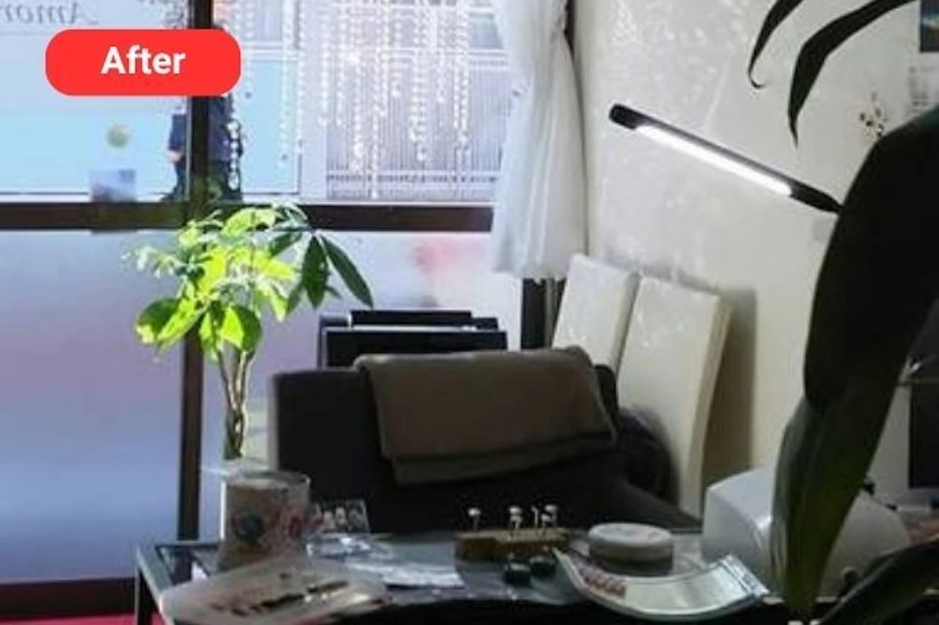 事例１:狭さを感じさせないエレガントなネイルサロン