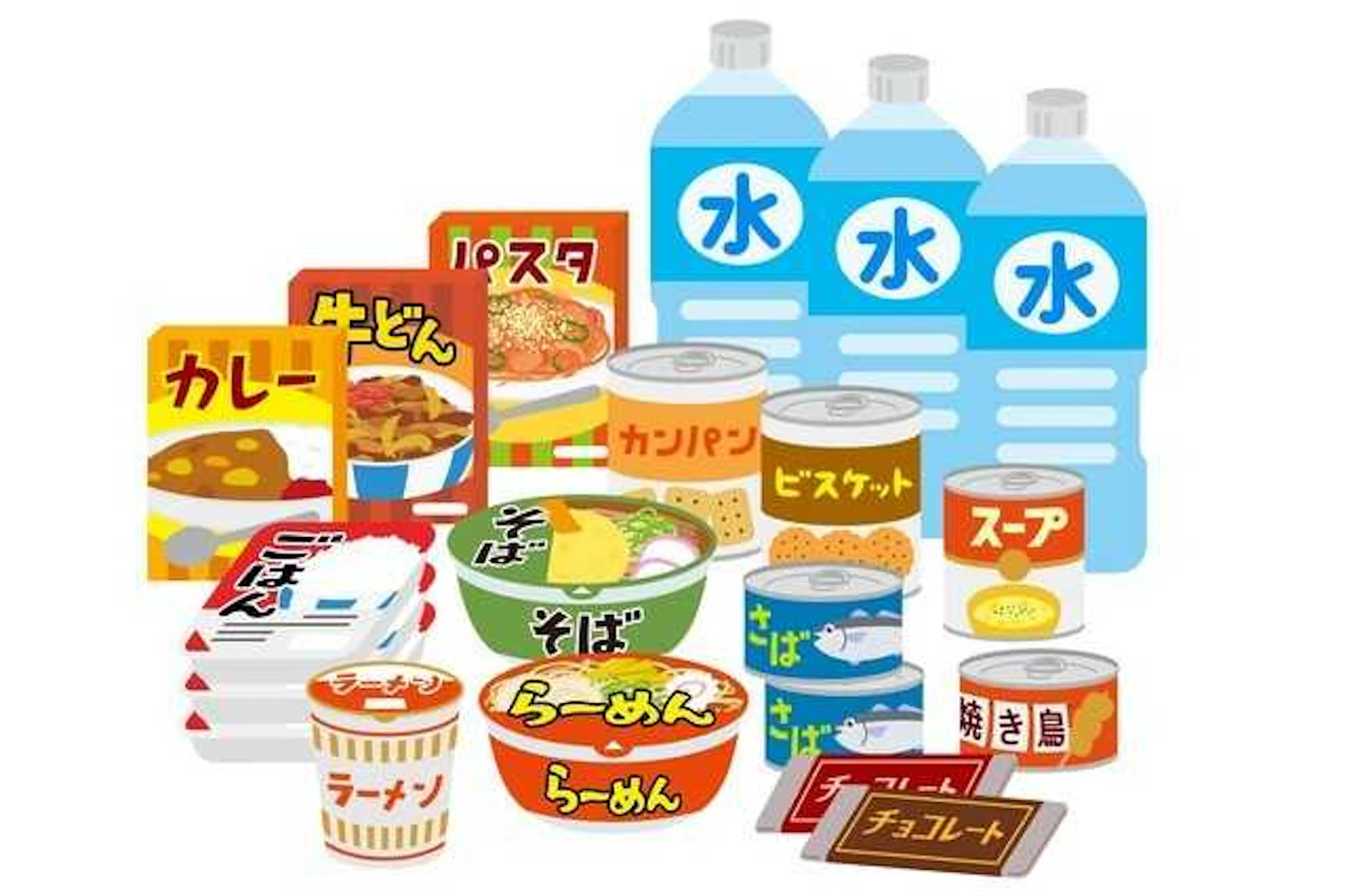 キッチンパントリー内に収納する主なアイテム