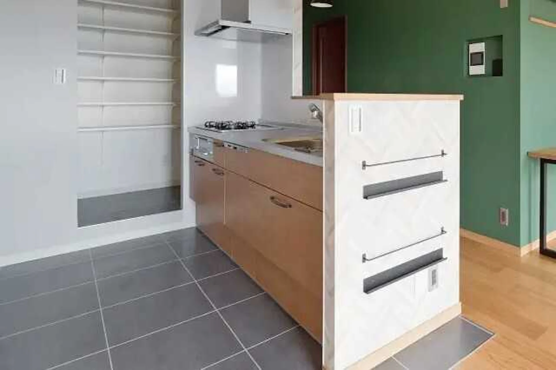 カフェ風キッチン事例