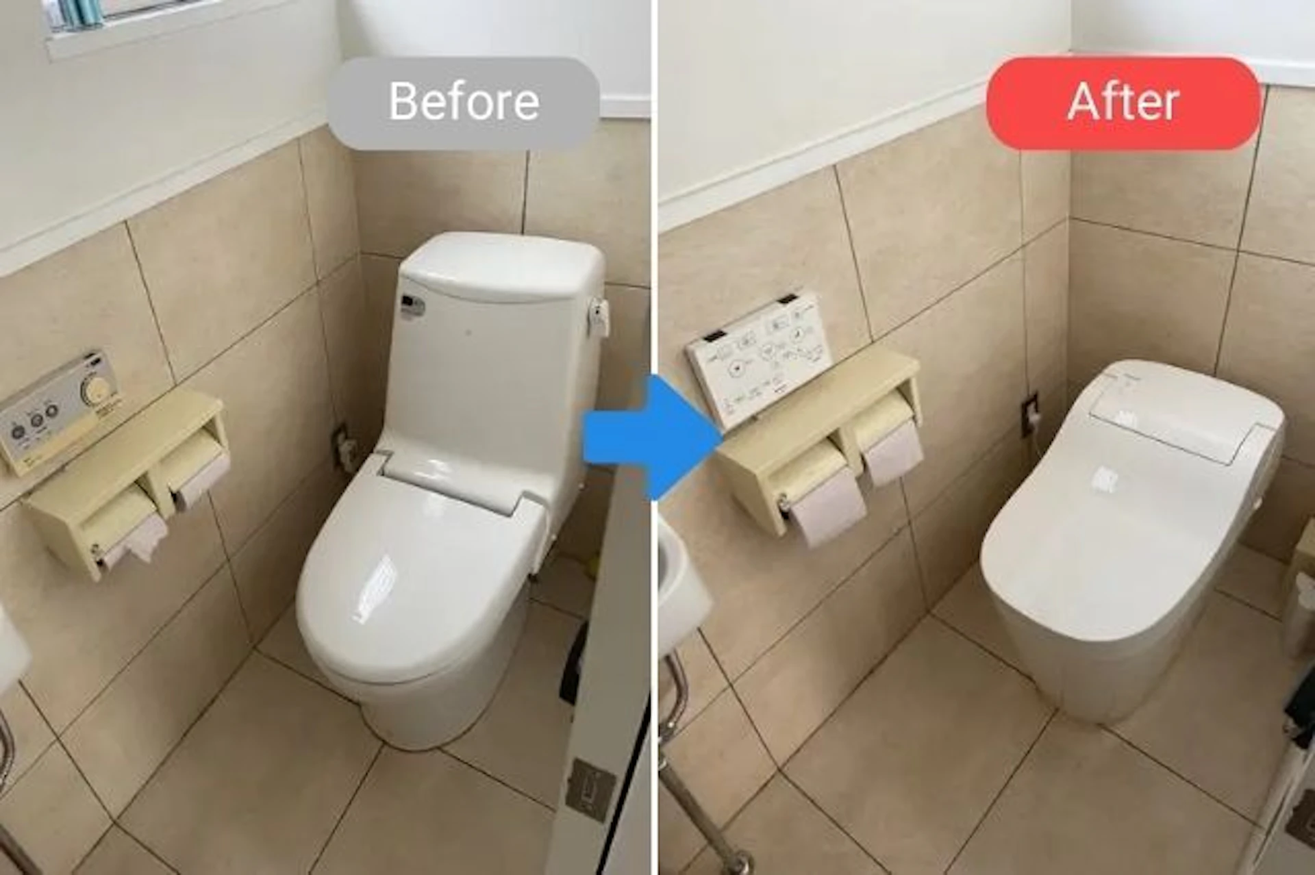 ツーバイフォートイレリフォーム事例