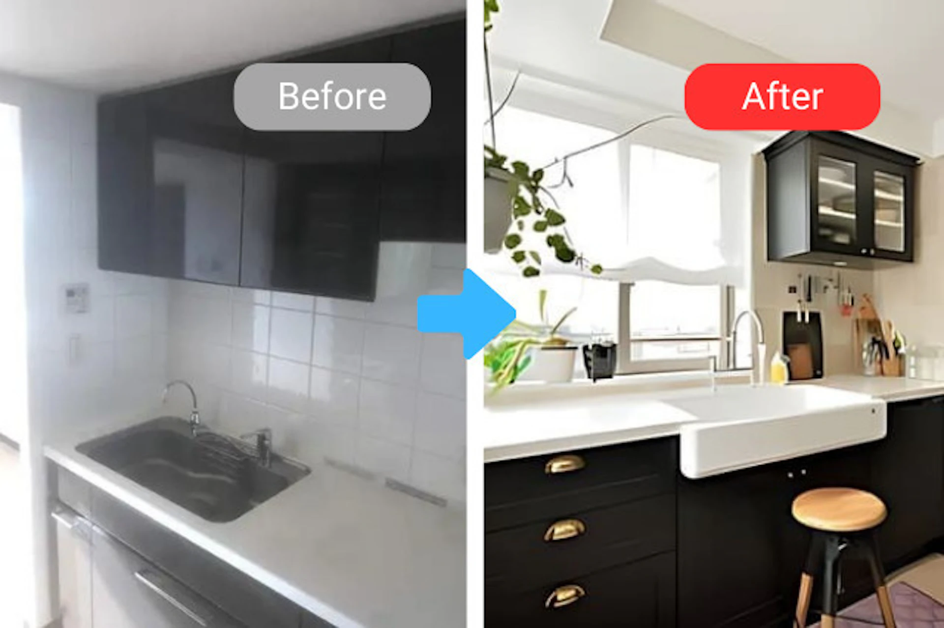 事例6 理想のヴィンテージスタイルをかなえたキッチン