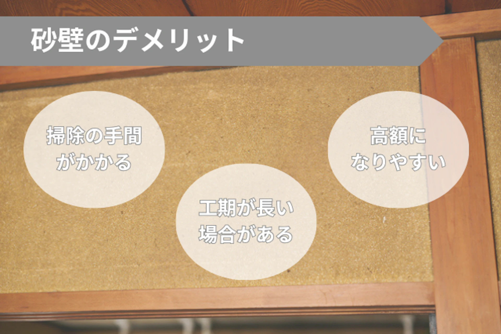 砂壁のデメリット