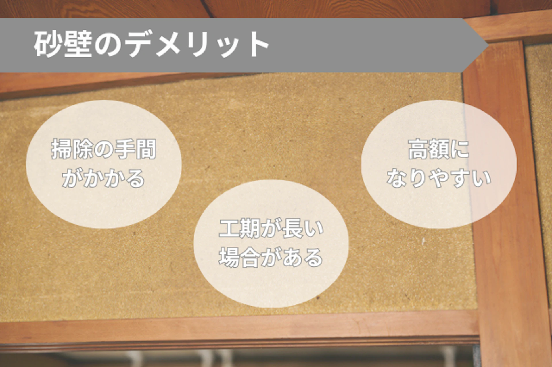 砂壁のデメリット