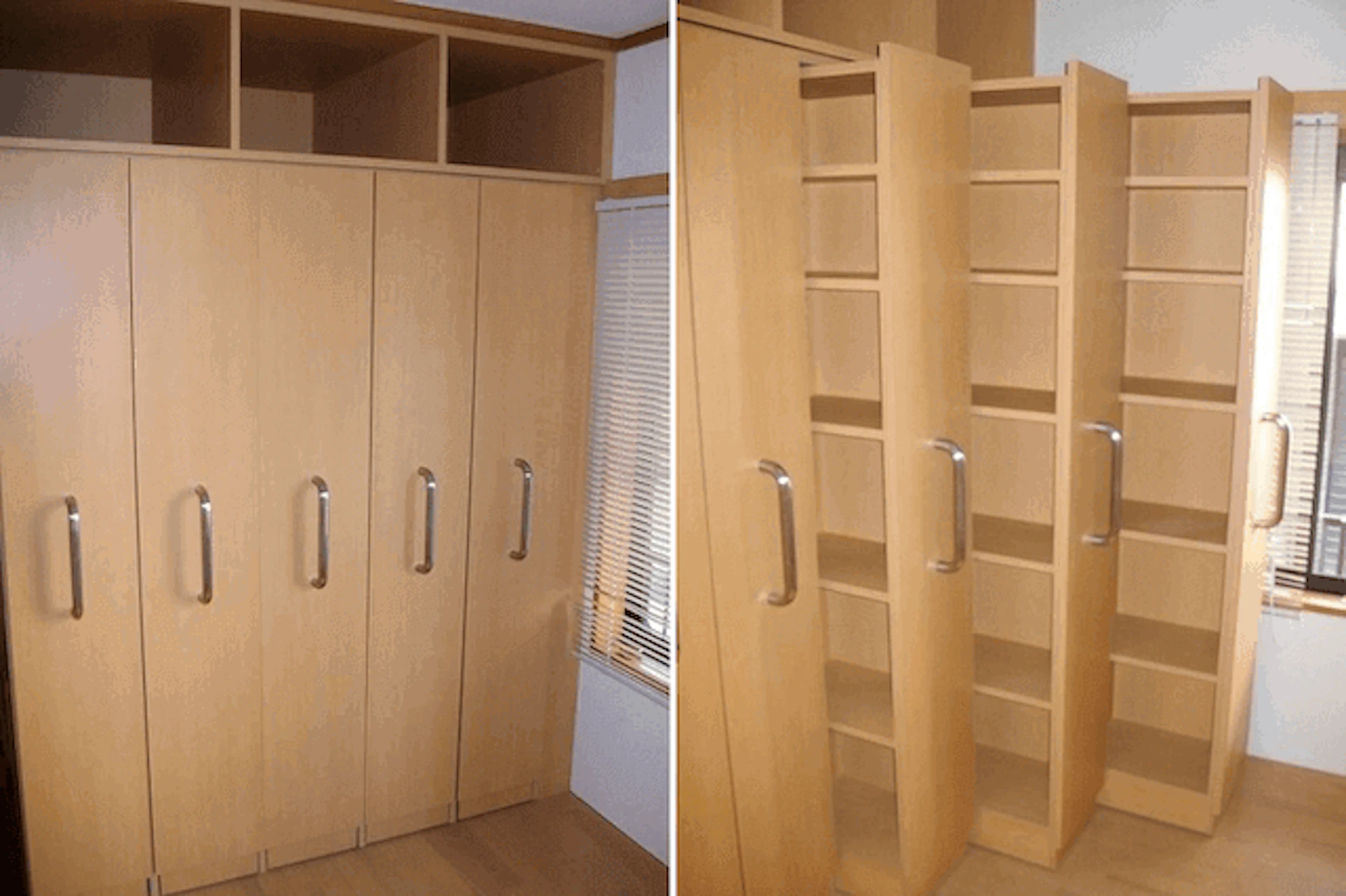 事例1 大容量のスライド式の本棚