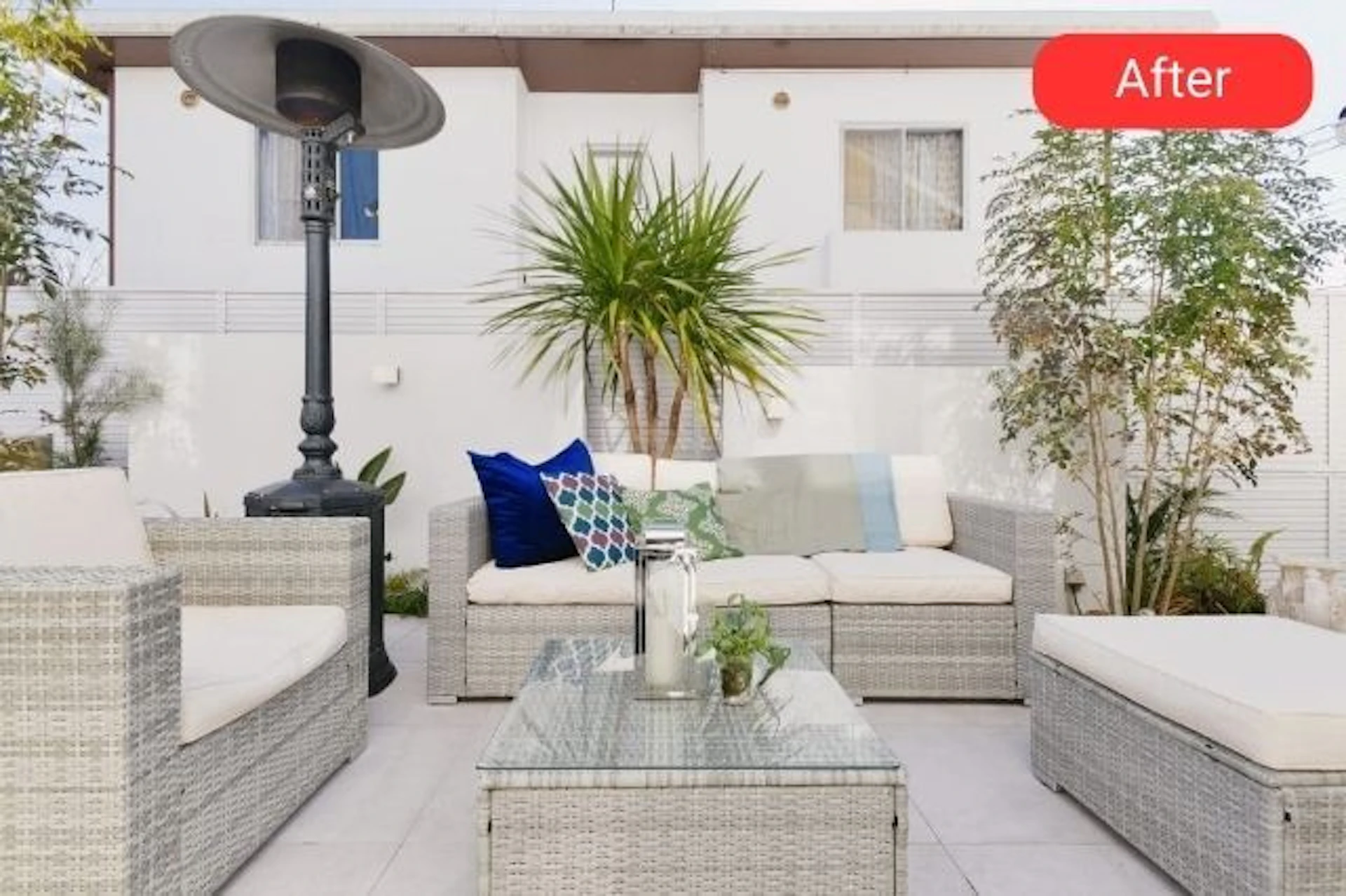 事例3: リゾート風アウトドアリビング