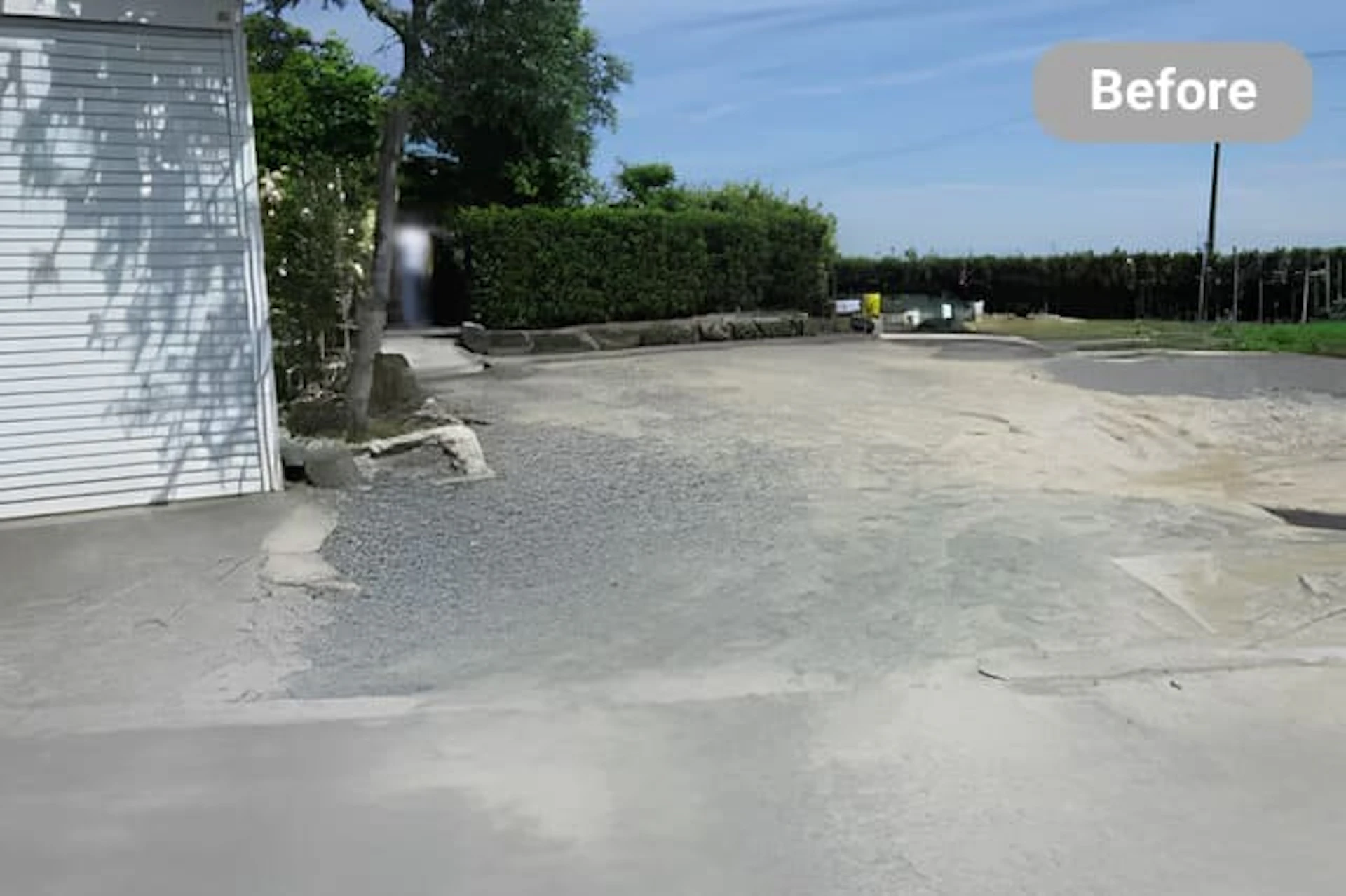 有限会社エスケイシステムの事例 土間コンクリート・カーポート・門扉設置工事 施工前