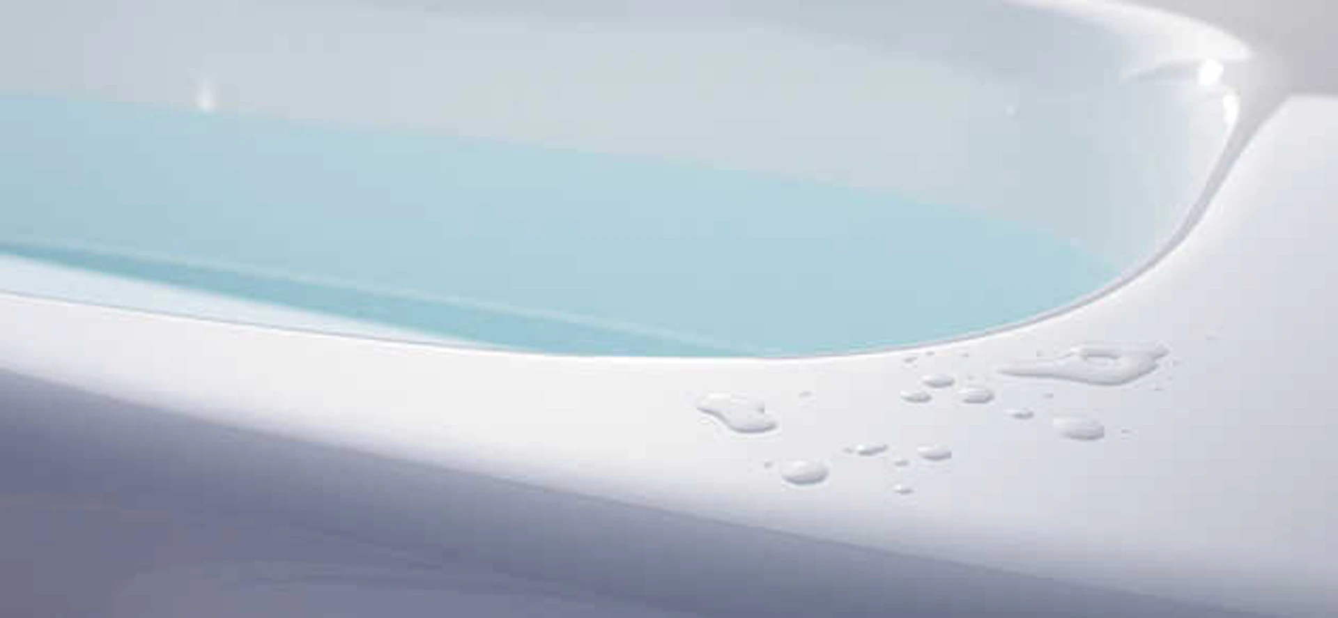 なめらか形状のバスタブ