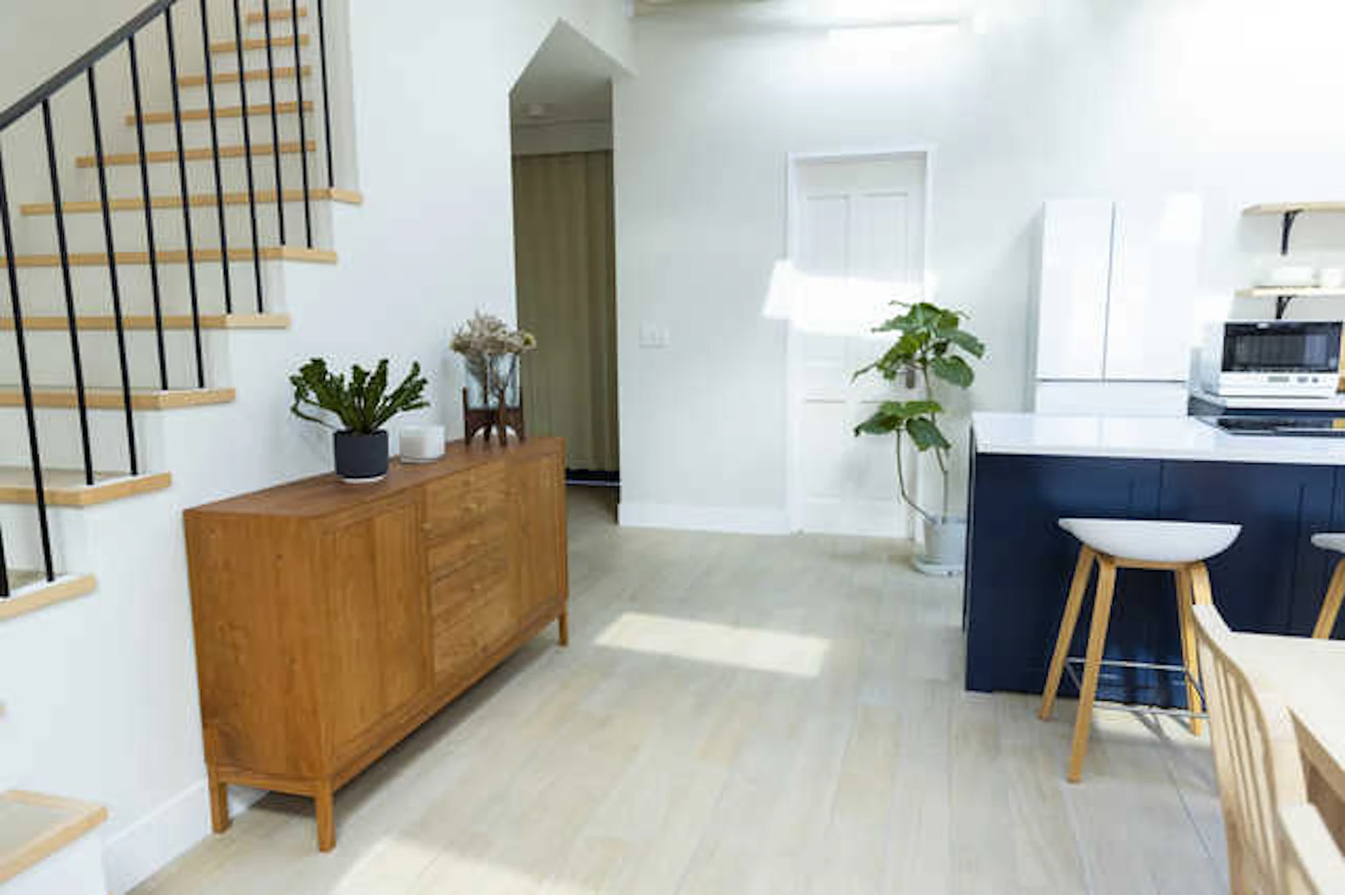 青・緑のキッチンのリフォーム事例