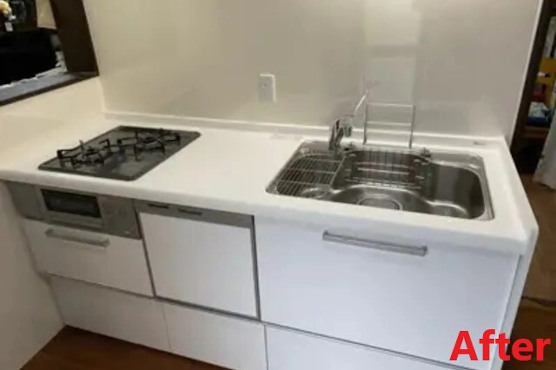 狭いキッチンリフォームの実例（施工後）