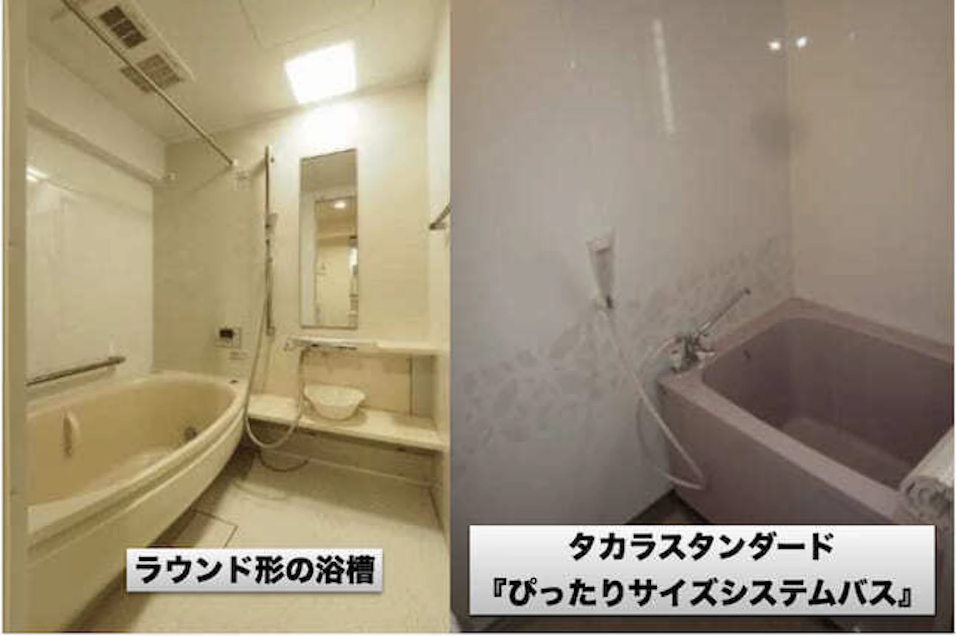 広くできたマンションのユニットバス