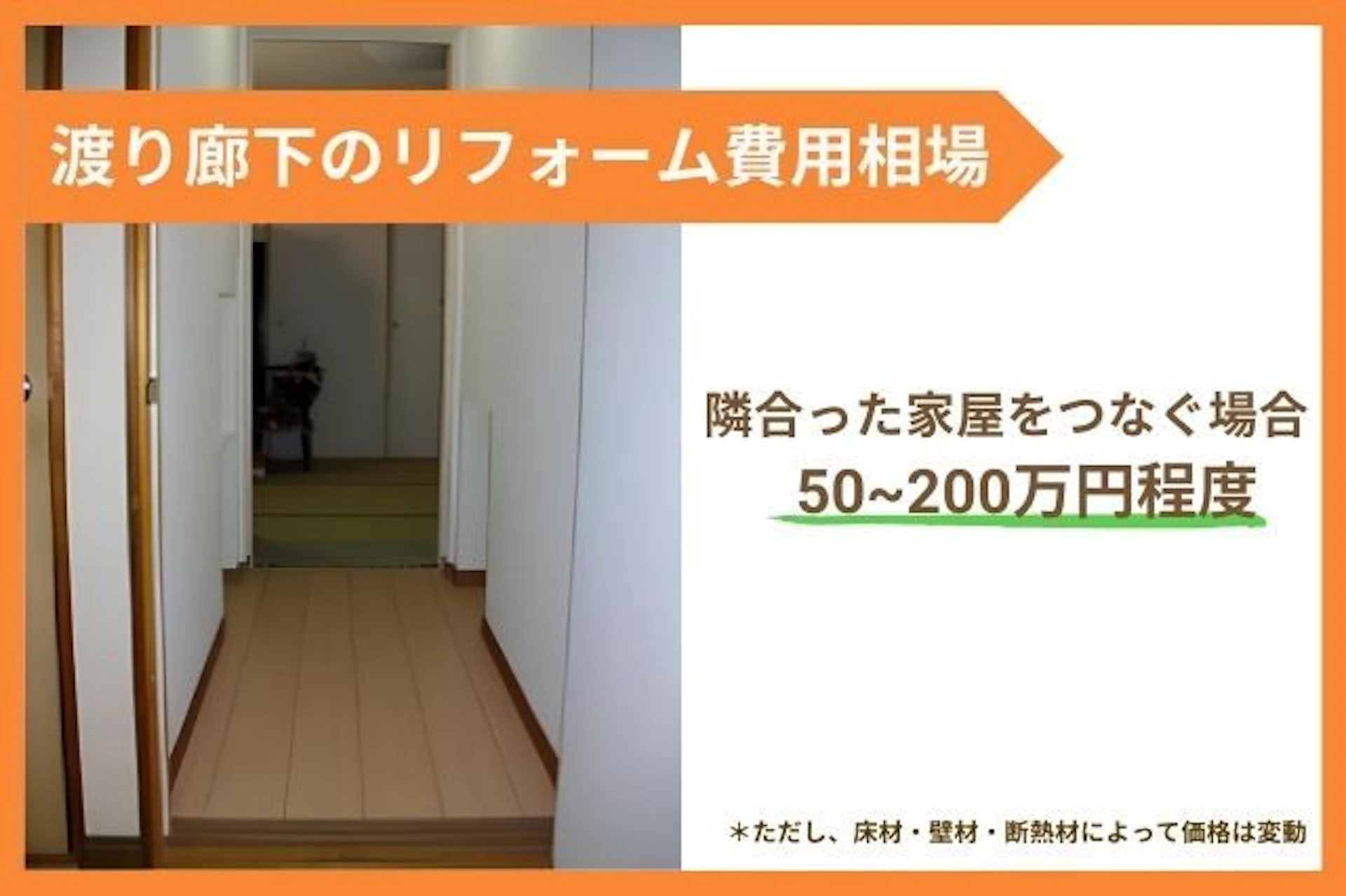 サムネイル：渡り廊下のリフォーム費用