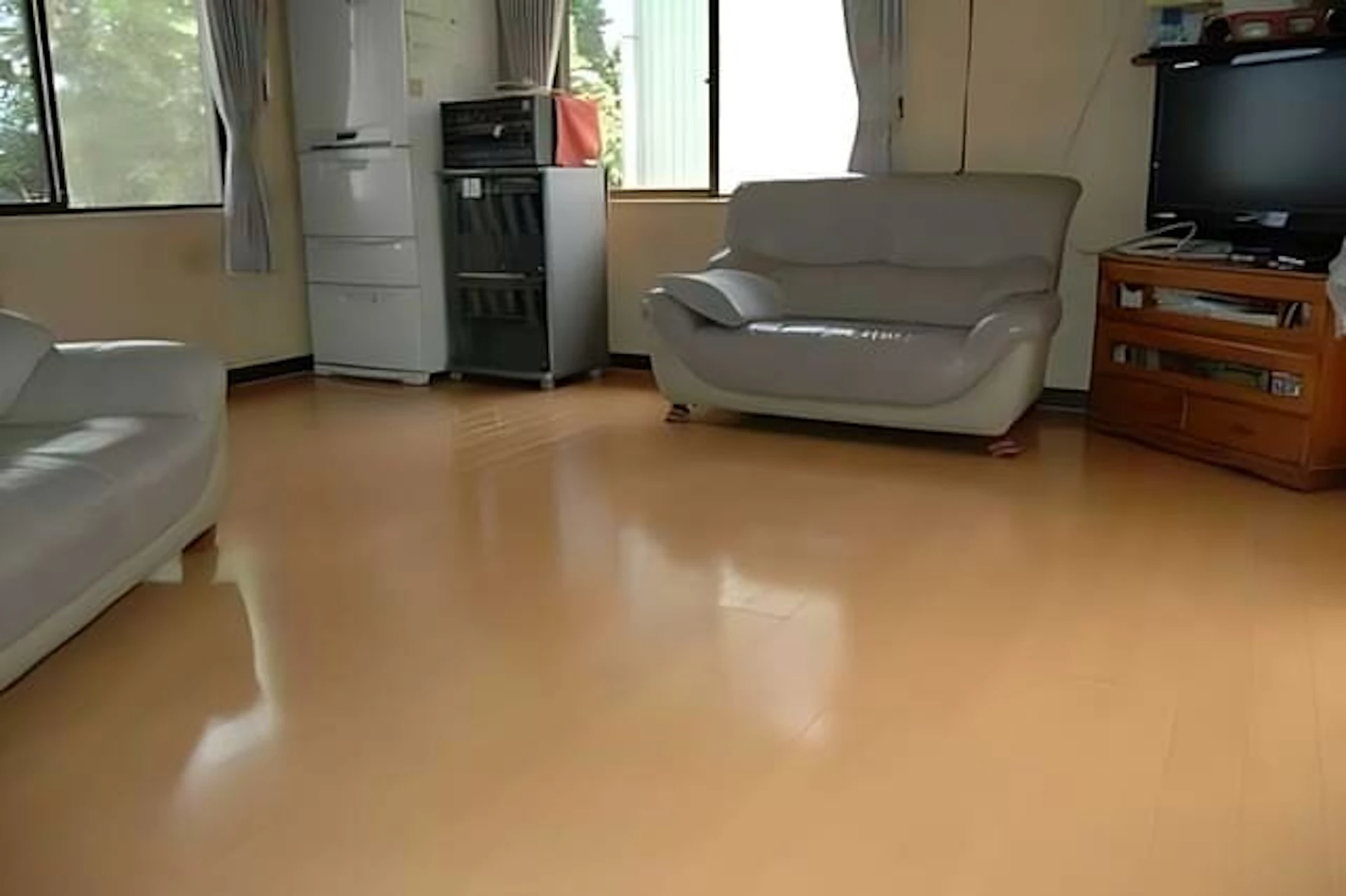 50〜100万円のリビングリフォームの施工事例：リビングに床暖房を取り付けたリフォーム