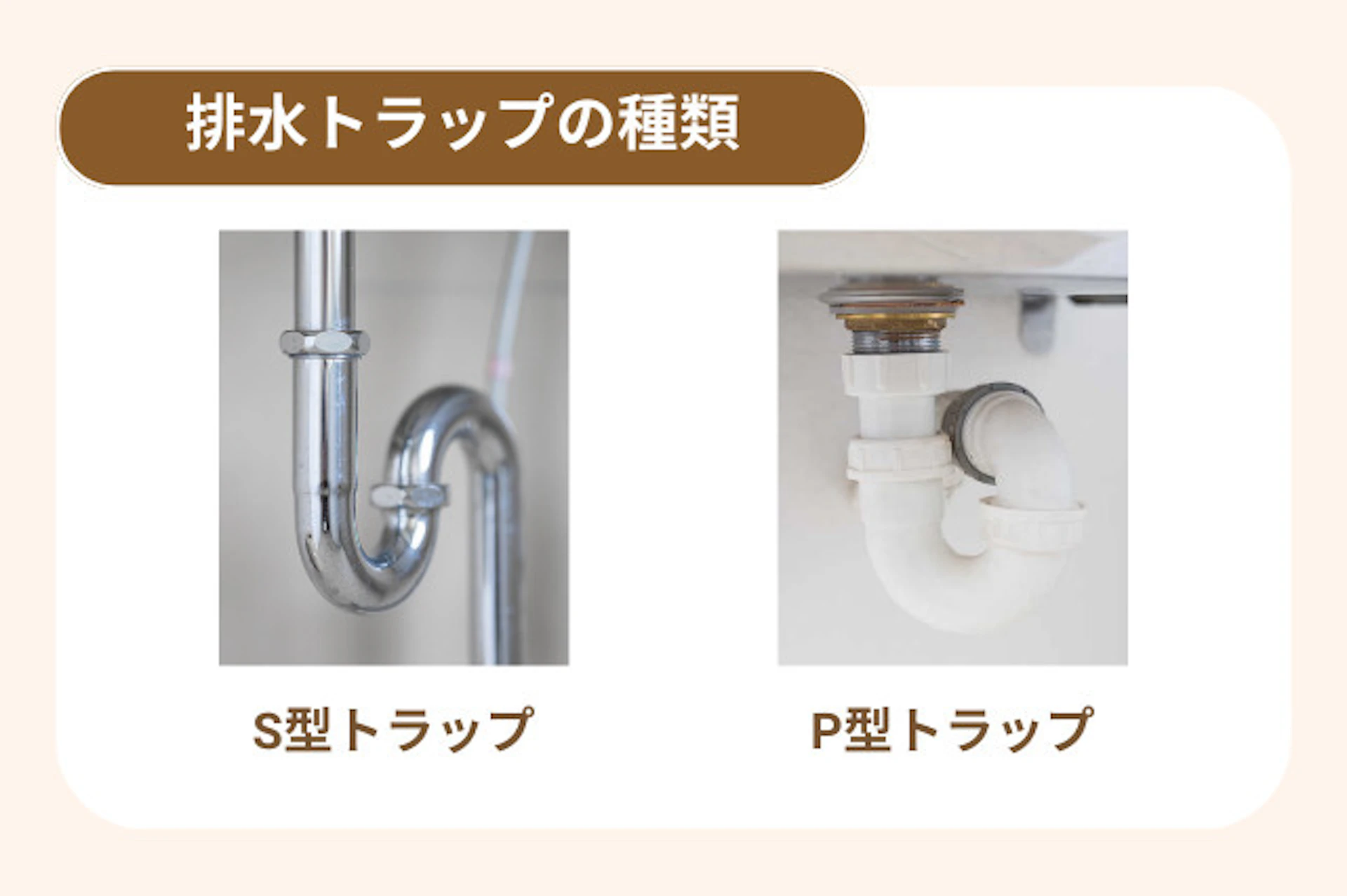 排水トラップの種類