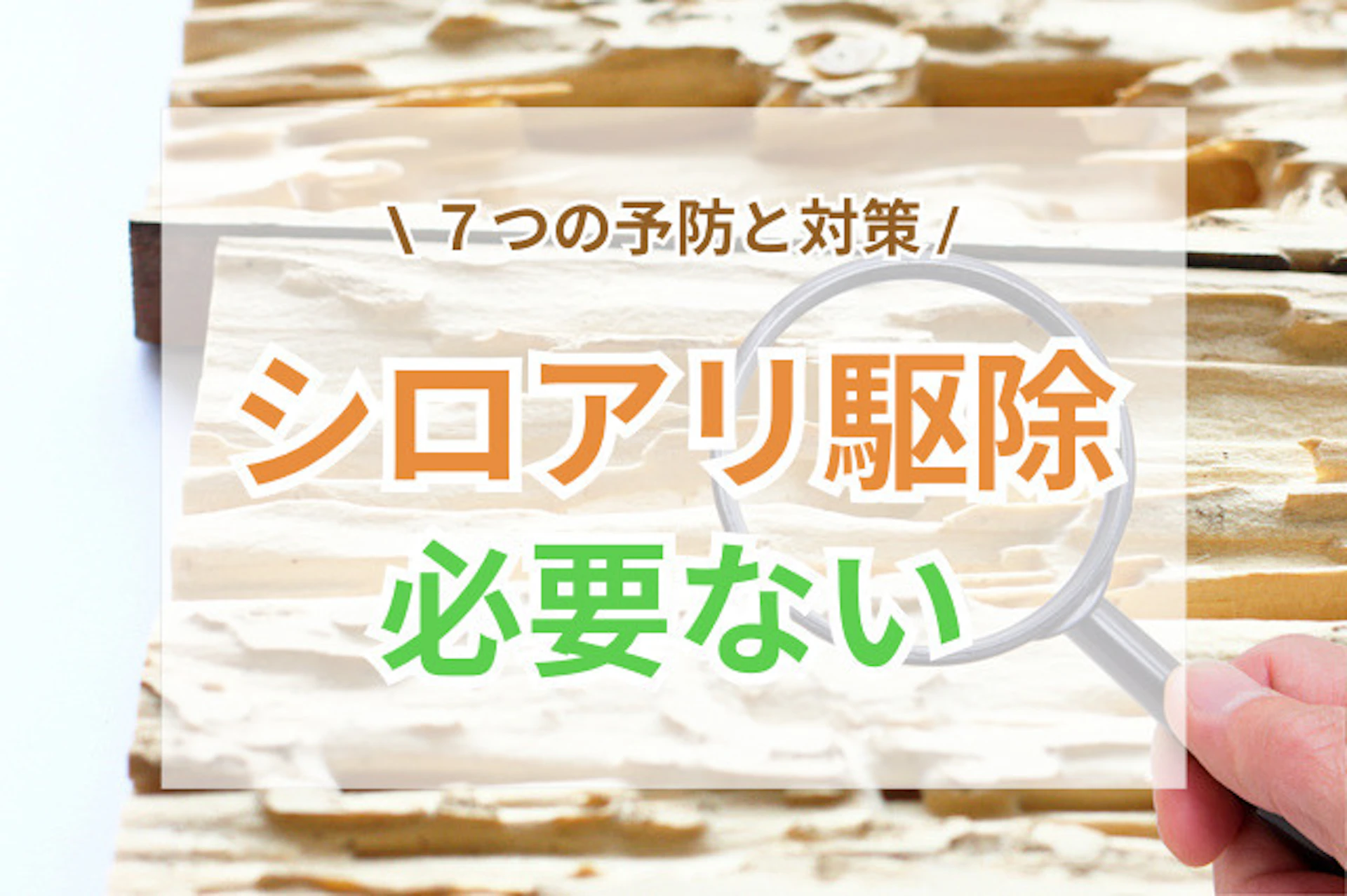 シロアリ駆除は必要ない?7つの予防と対策