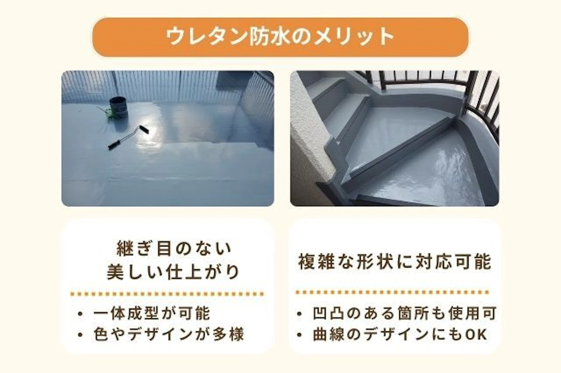 ウレタン防水のメリット