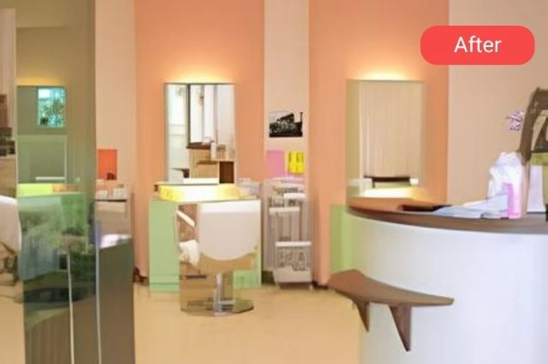 事例1: 機能性とデザイン性が融合した美容室改装事例