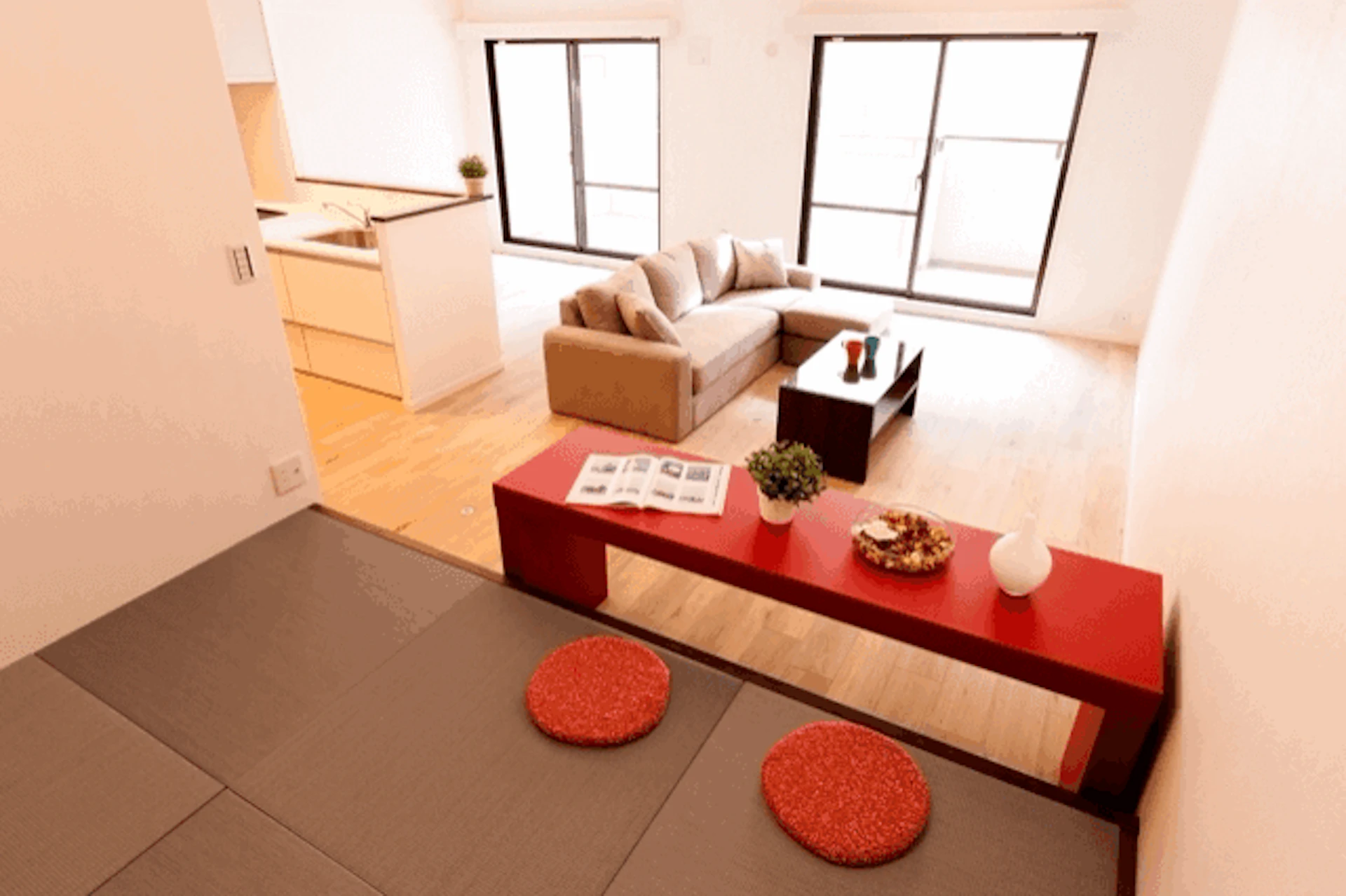 【事例2】リビングの一角に小上がり和室