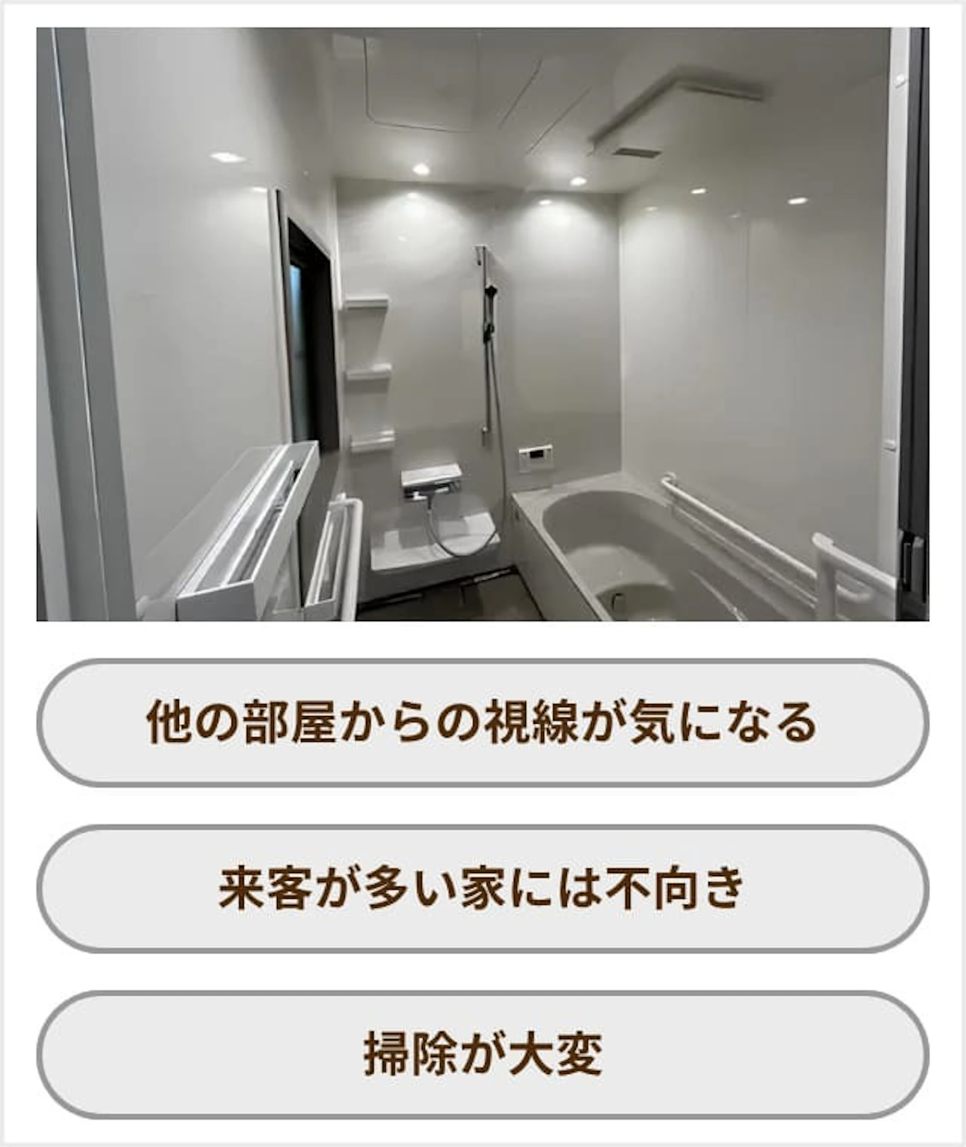 ガラス張りのお風呂のデメリット