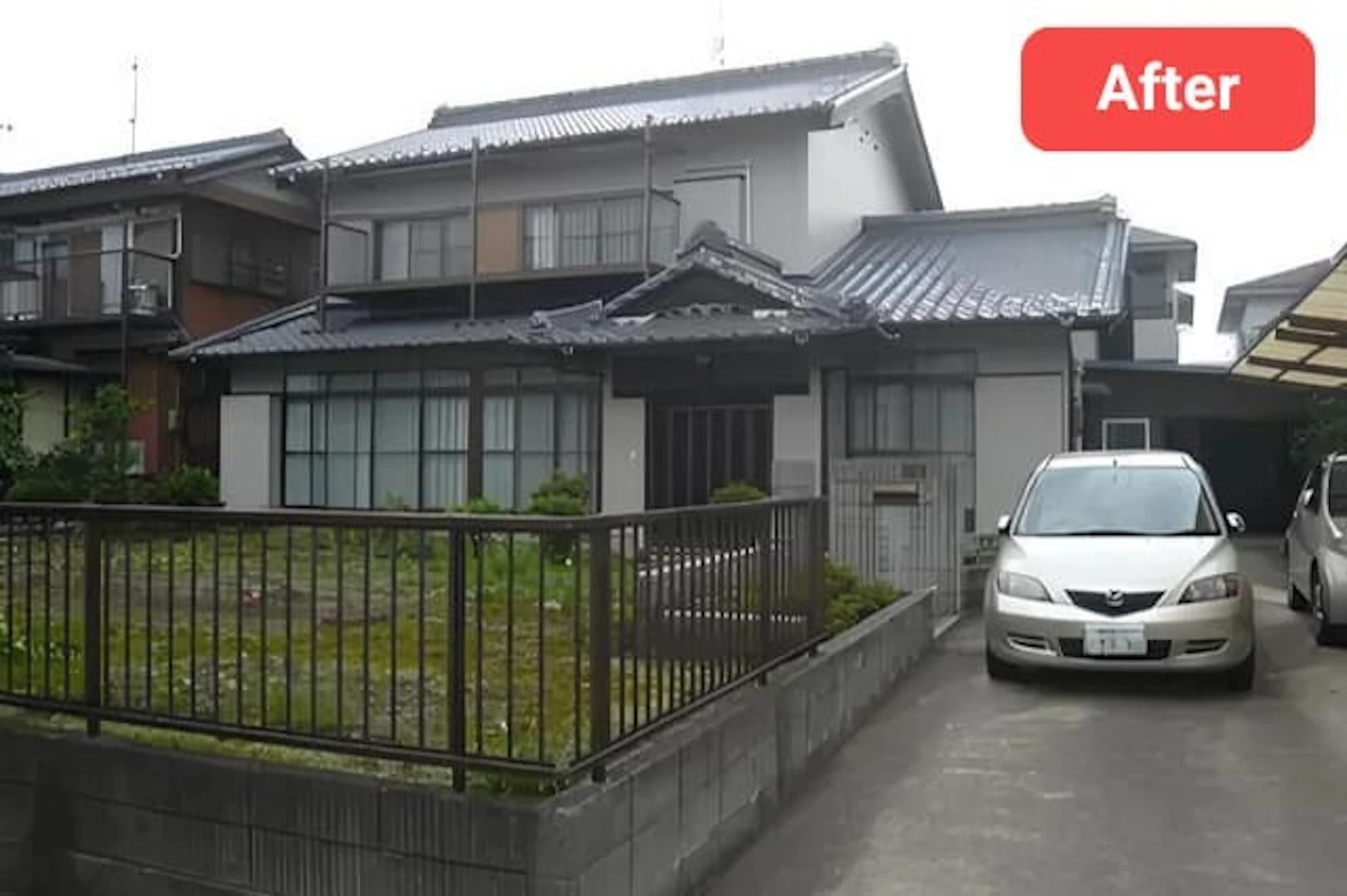 事例3 土壁＆トタン外壁を金属サイディングに張り替え