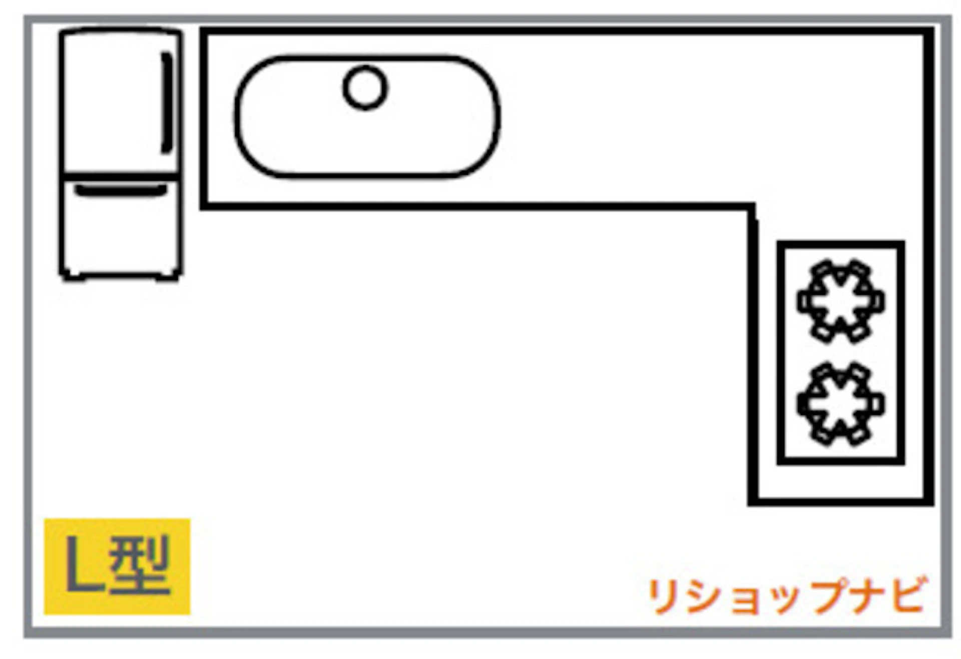 L型キッチン