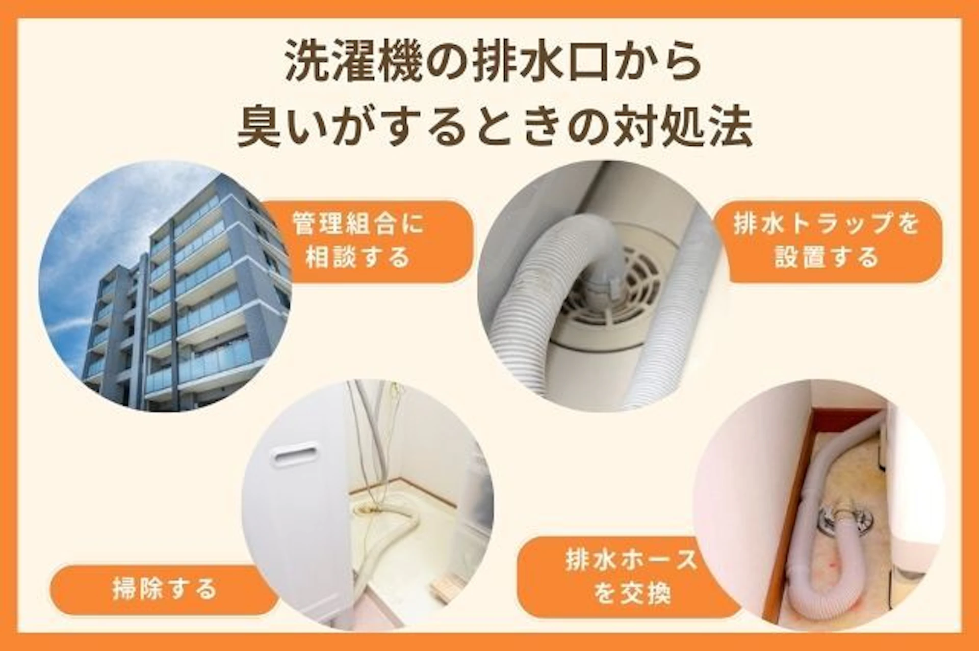 洗濯機の排水口から臭いがするときの対処法