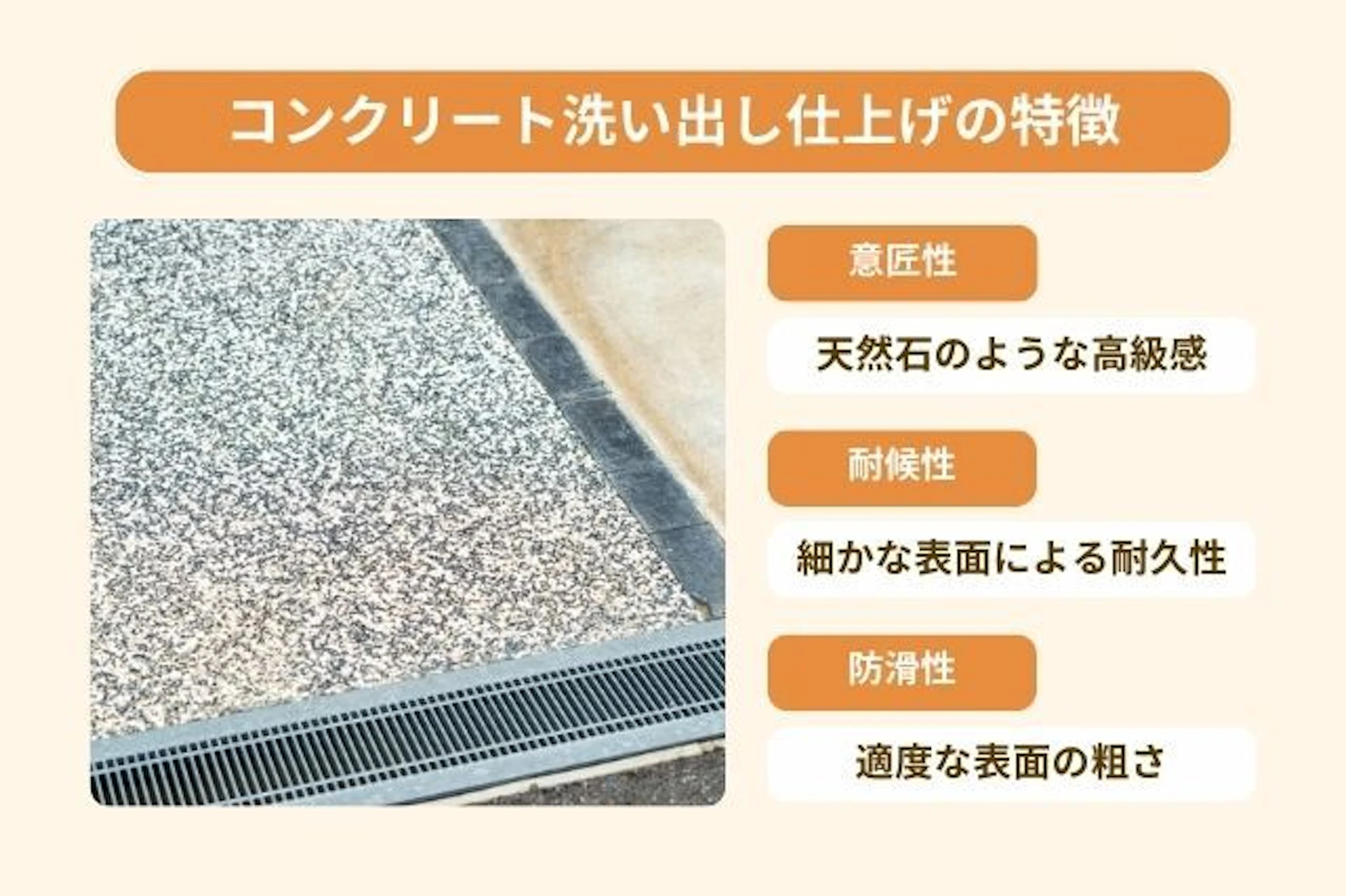 サムネイル:コンクリートの洗い出し仕上げとは?