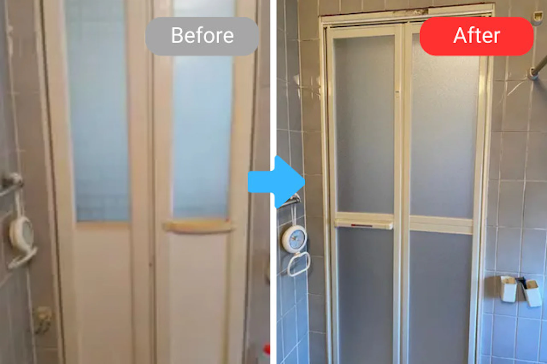浴室ドアをリーズナブルにカバー工法でリフォームした事例