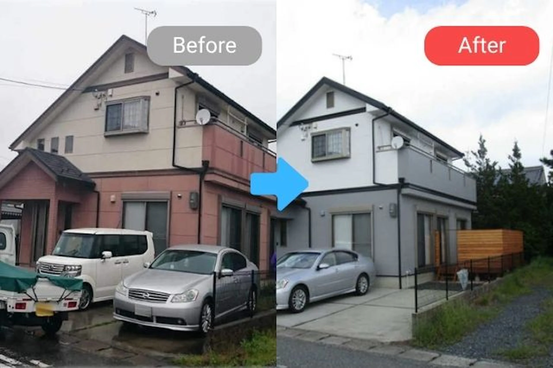 事例3 プライバシー対策◎ゆったりくつろがえるウッドデッキ