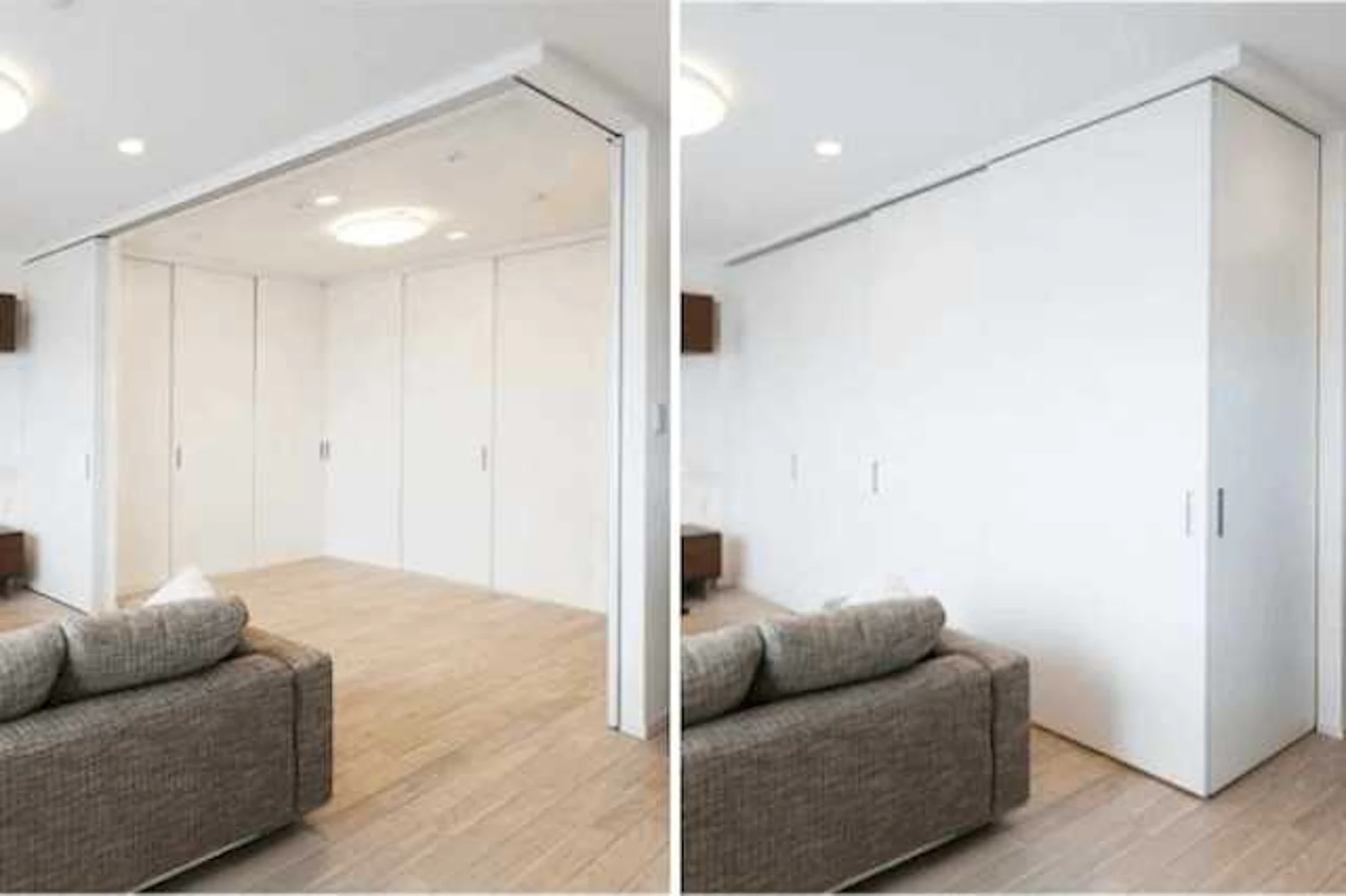 間仕切りの設置で、スペースを区切る