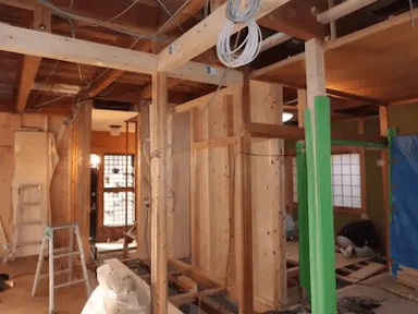 [1270万円]建物内部を解体・補強した事例