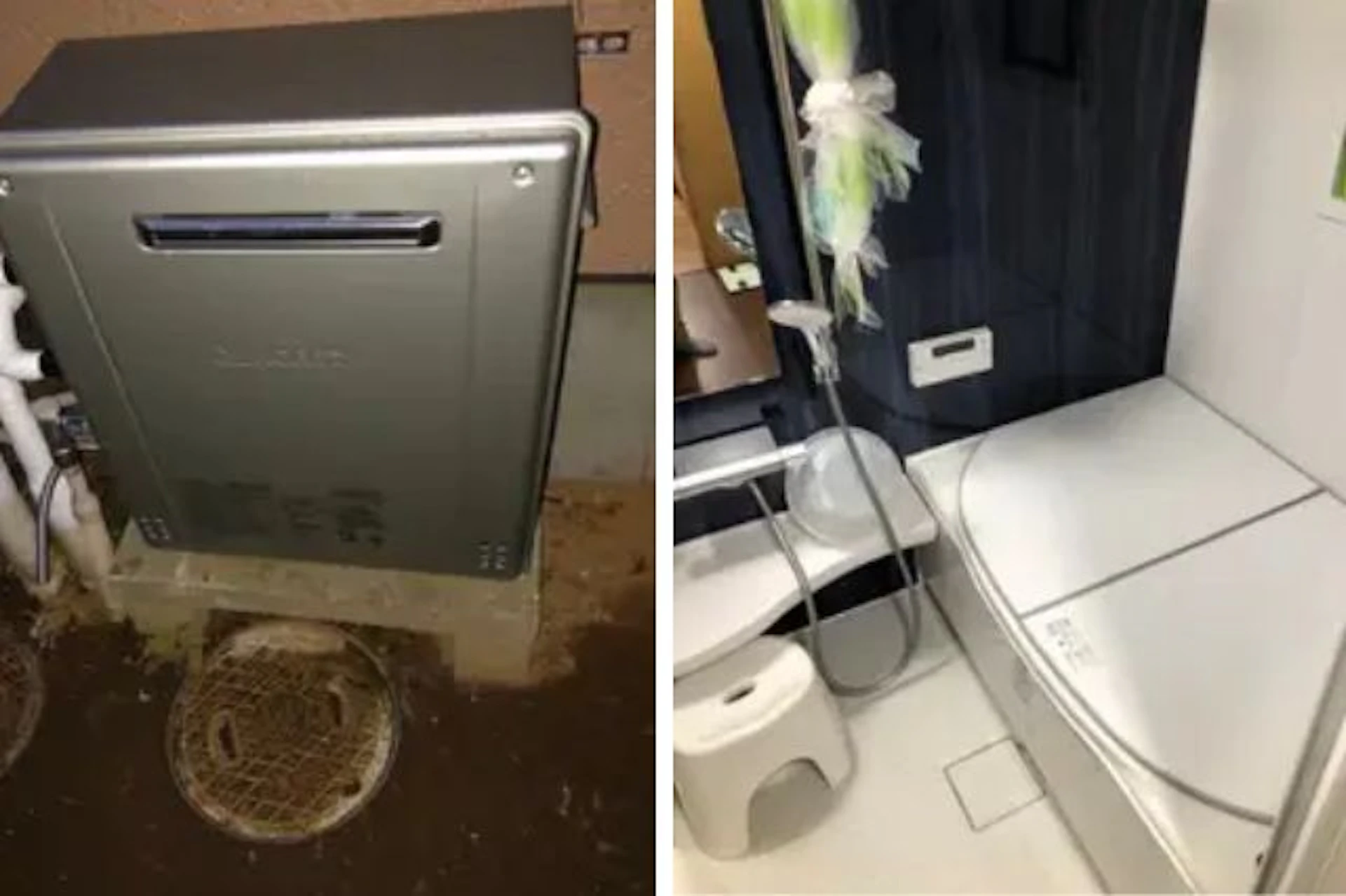 在来工法からユニットバスへリフォーム 給湯器にはエコジョーズを使用した事例