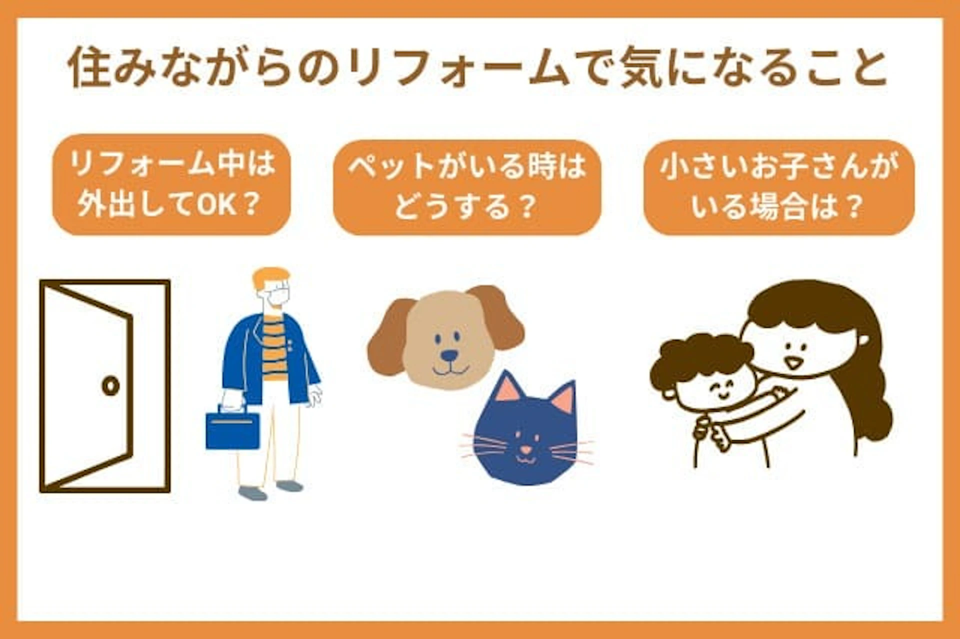 住みながらリフォームするときに気になること