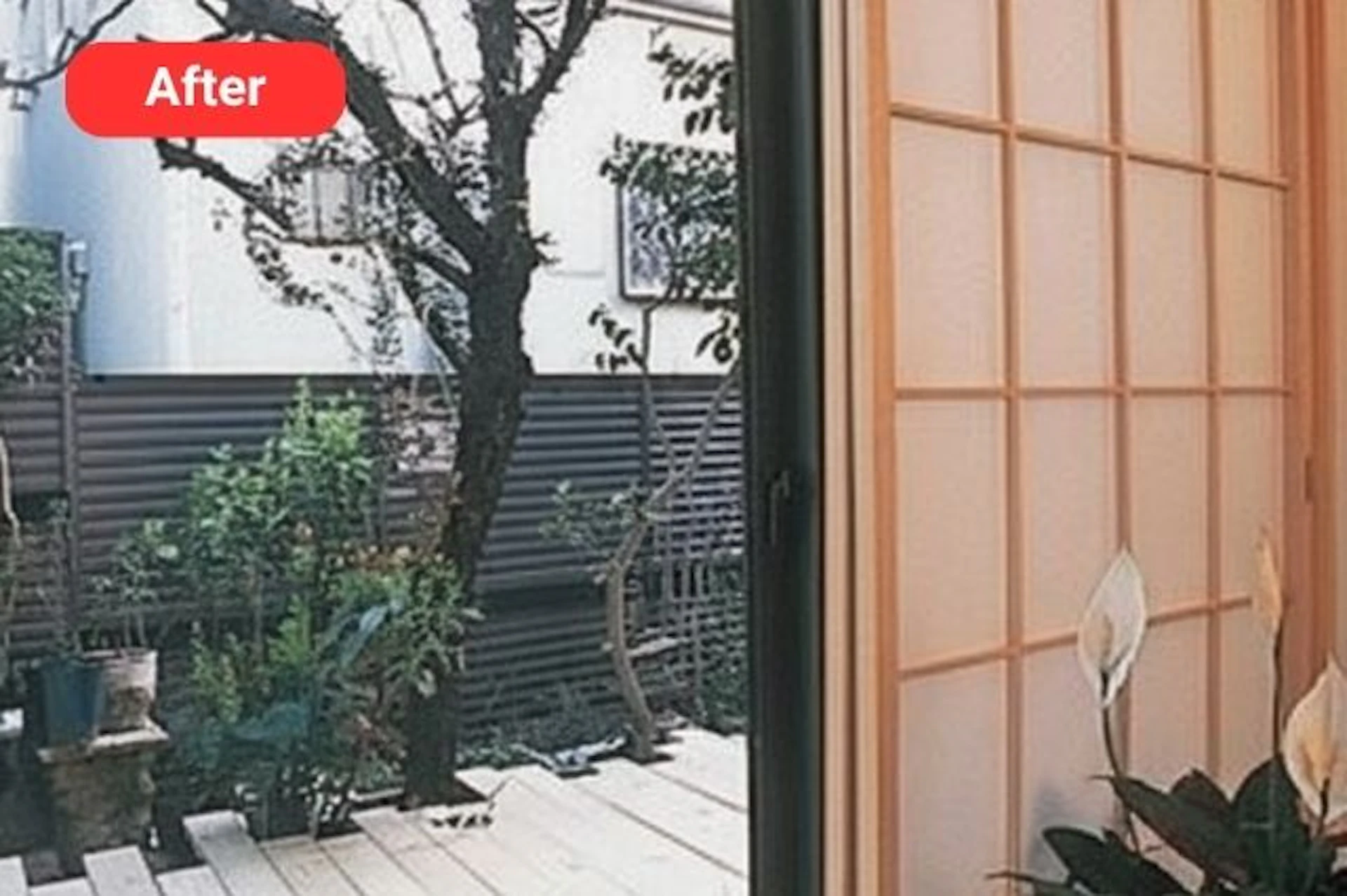 事例1 家族の憩いの場に・リビングと繋がるウッドデッキ新設