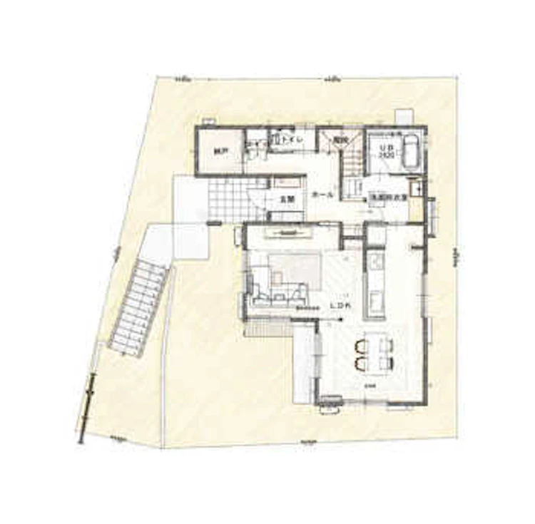 スケルトンリフォーム施工前の間取り図