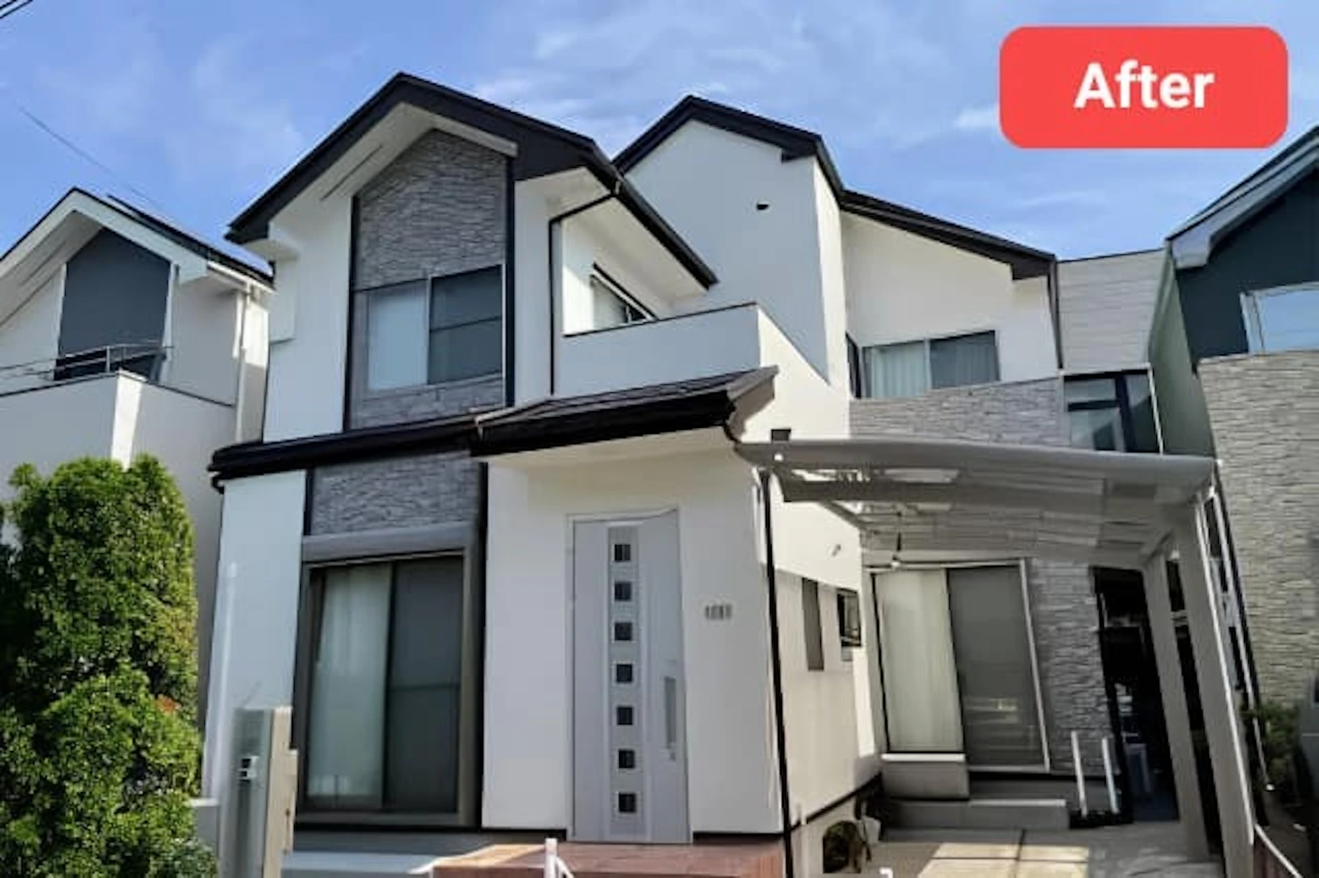 事例5 雨漏りしていた建物の外壁を張り替え&塗装し、屋根も補修