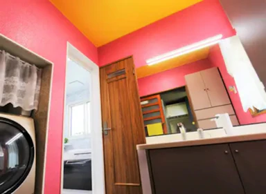 旅行気分を味わえるバスルーム