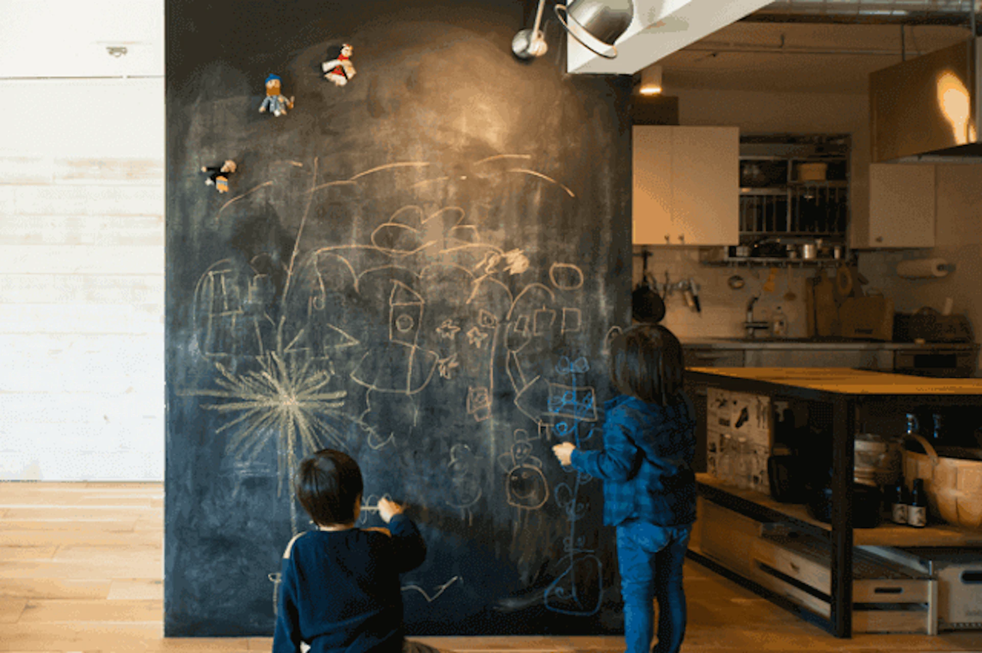 黒板や土間収納がある家にリノベーション