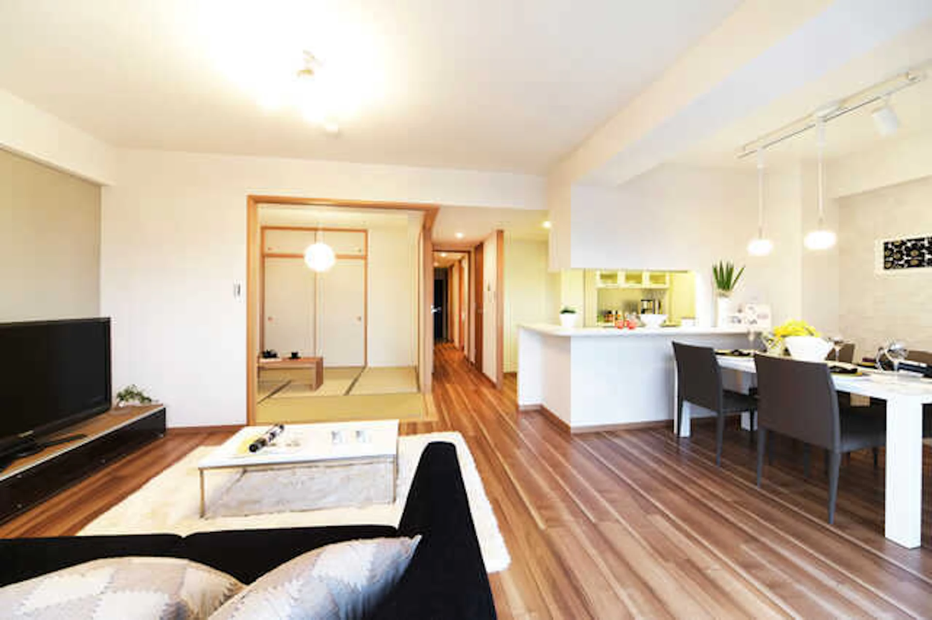 ウッディなリビングルーム