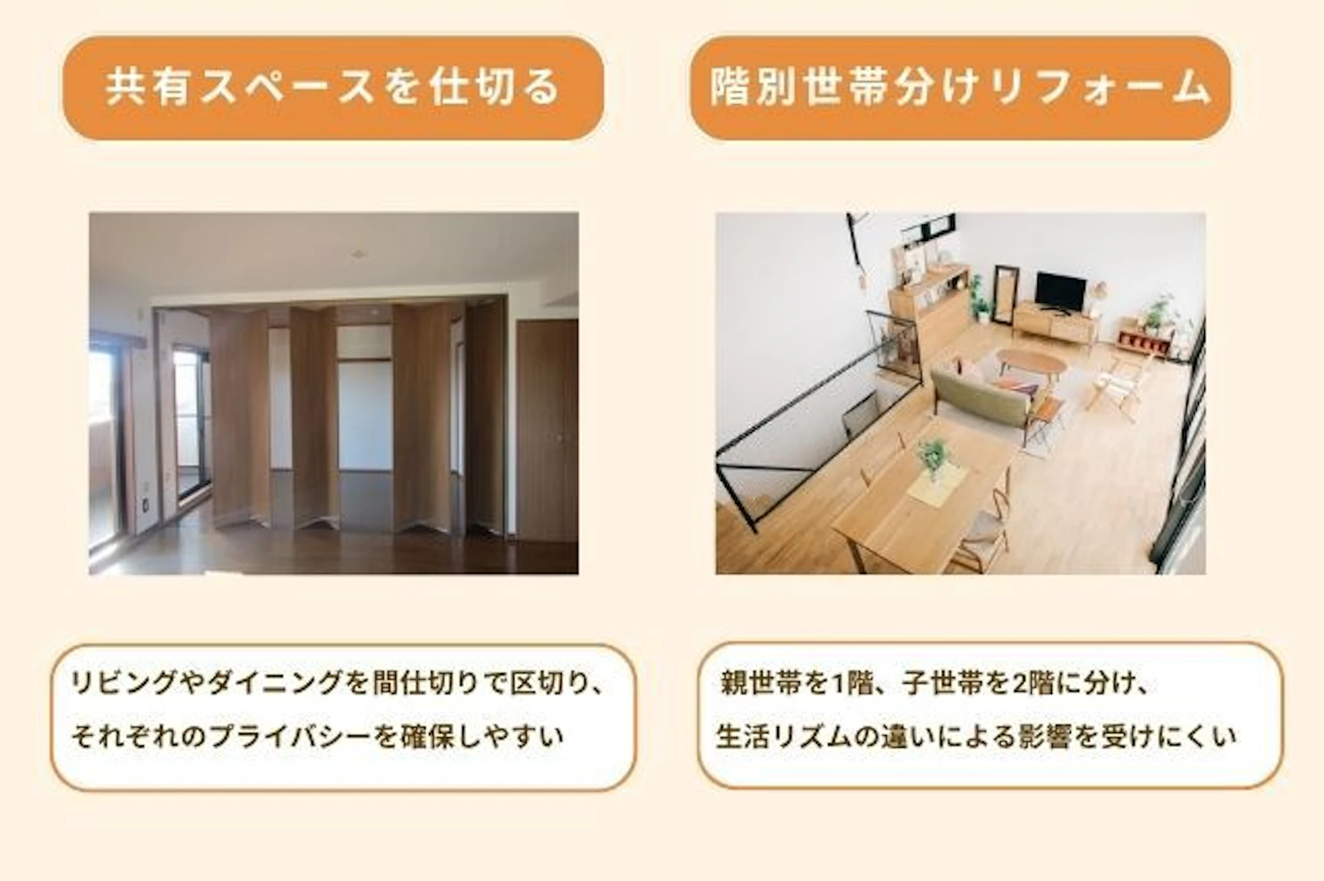 三世代同居・近居でおすすめの間取りやリフォーム方法