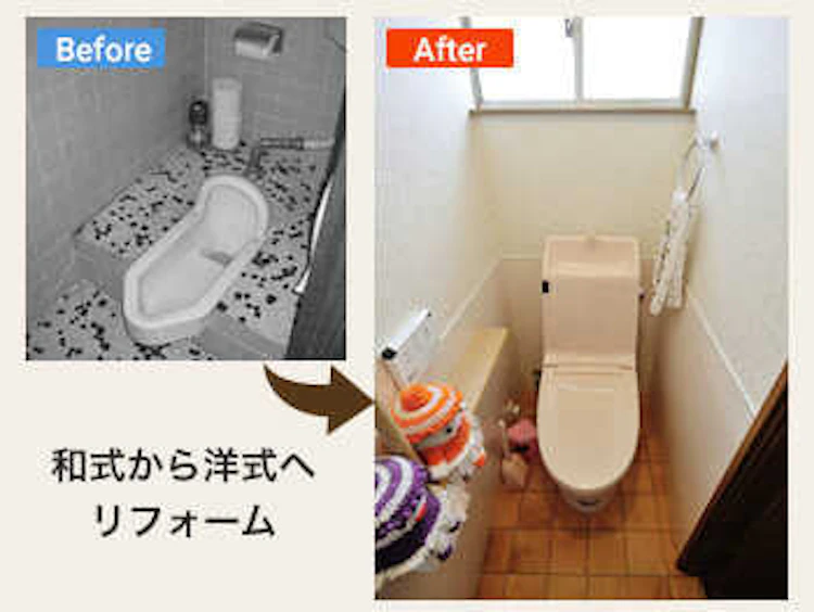 和式から洋式にリフォームする時の値段・制約は?