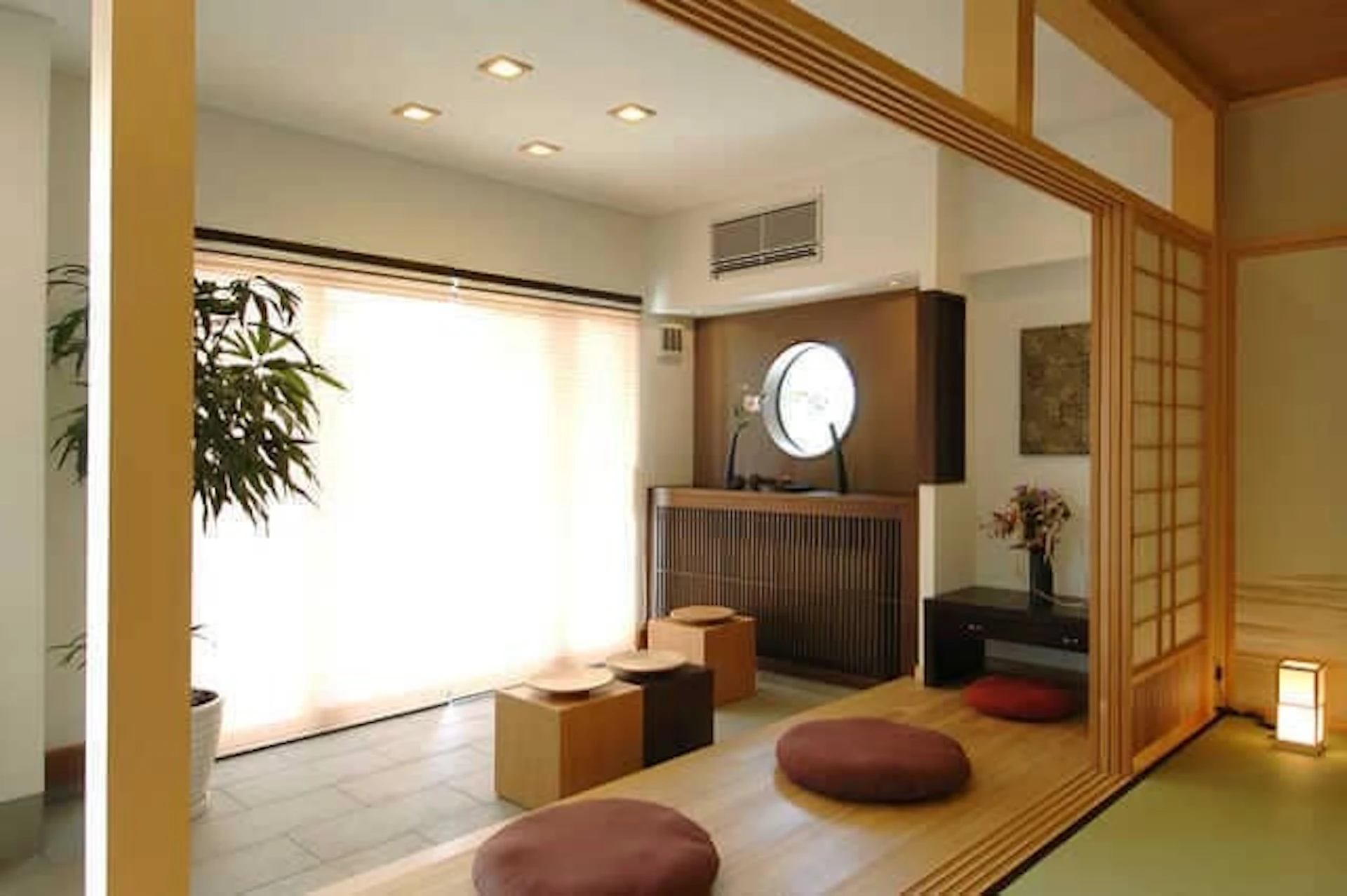 土間のある玄関やリビングにする